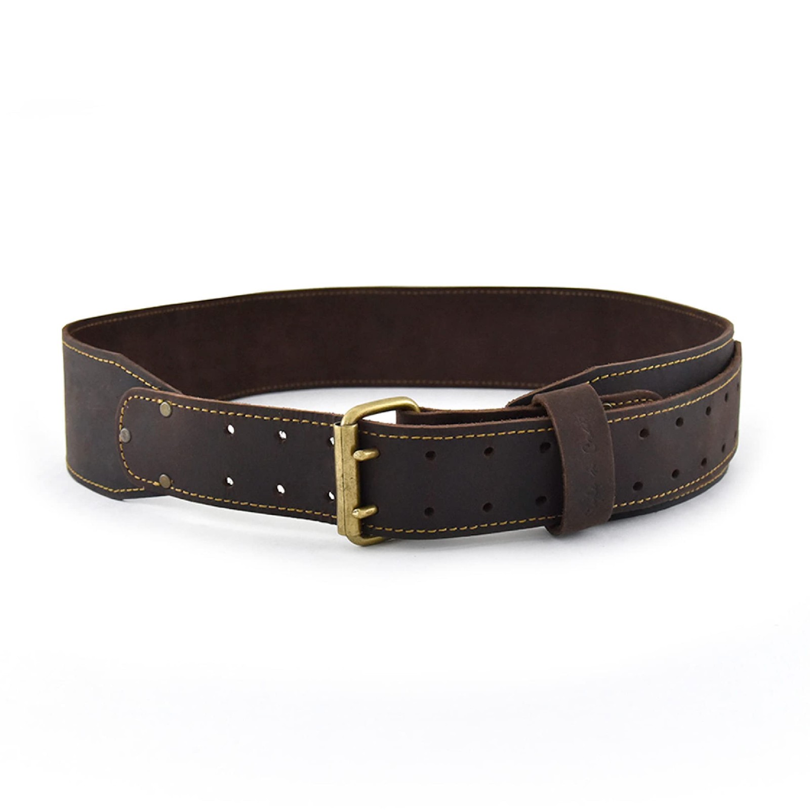 Style n Craft – 3 Wide, Long, Tapered Full-Grain Oiled Leather Work Belt, Dur…