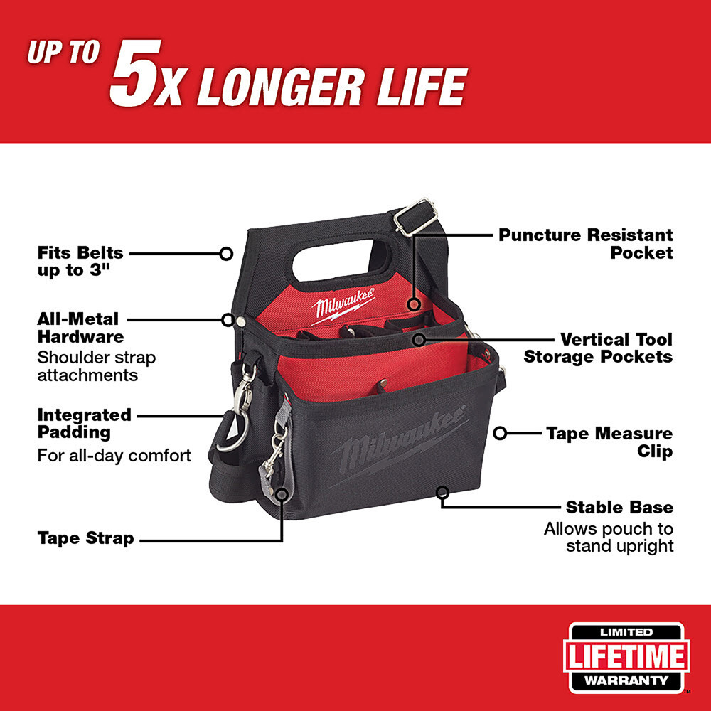 Milwaukee 48-22-8112 Electricians Work Pouch with Quick Adjust Belt