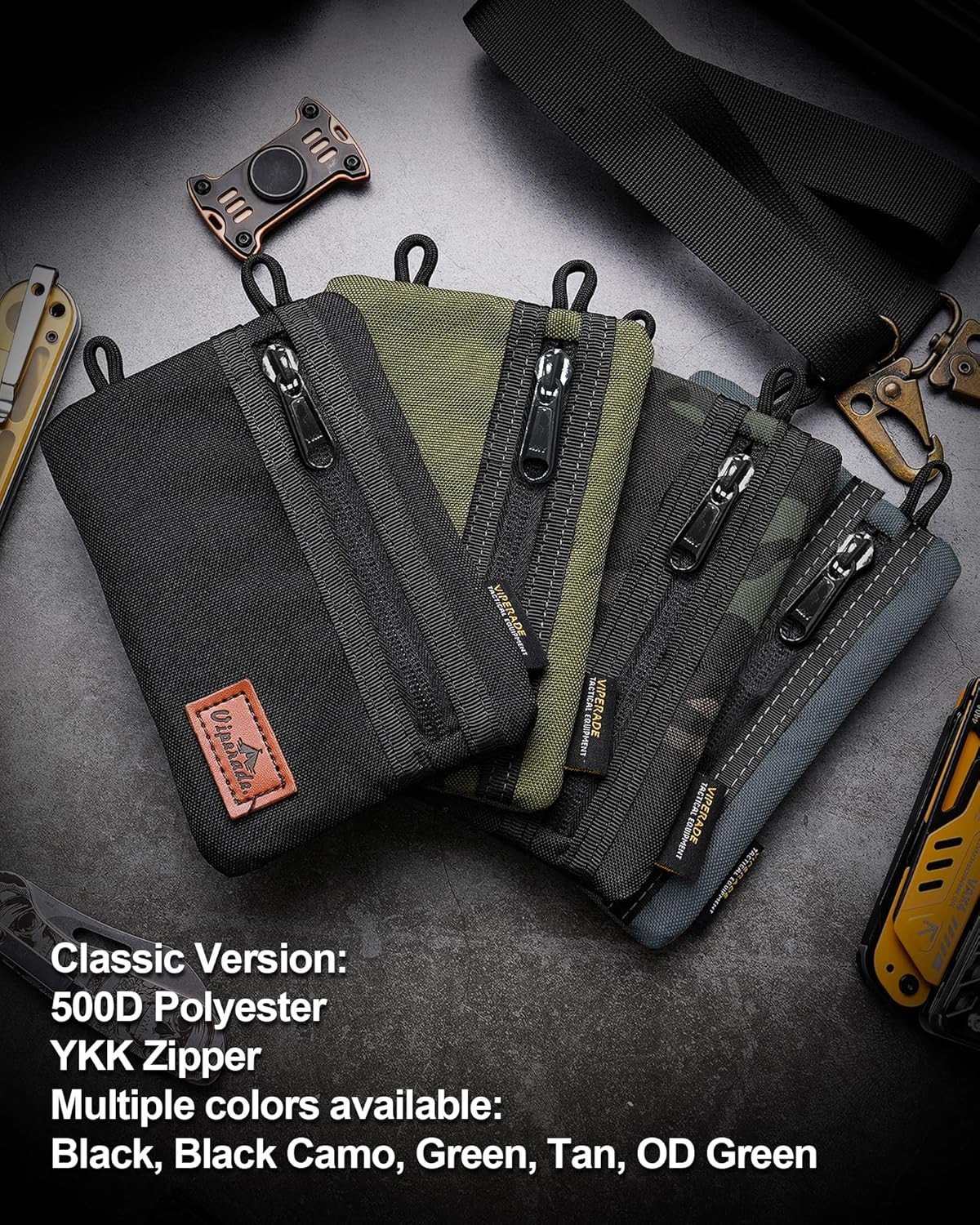VE1 Pocket Organizer, EDC Pouch for Men, EDC Organizer Storage EDC Gears, Multit