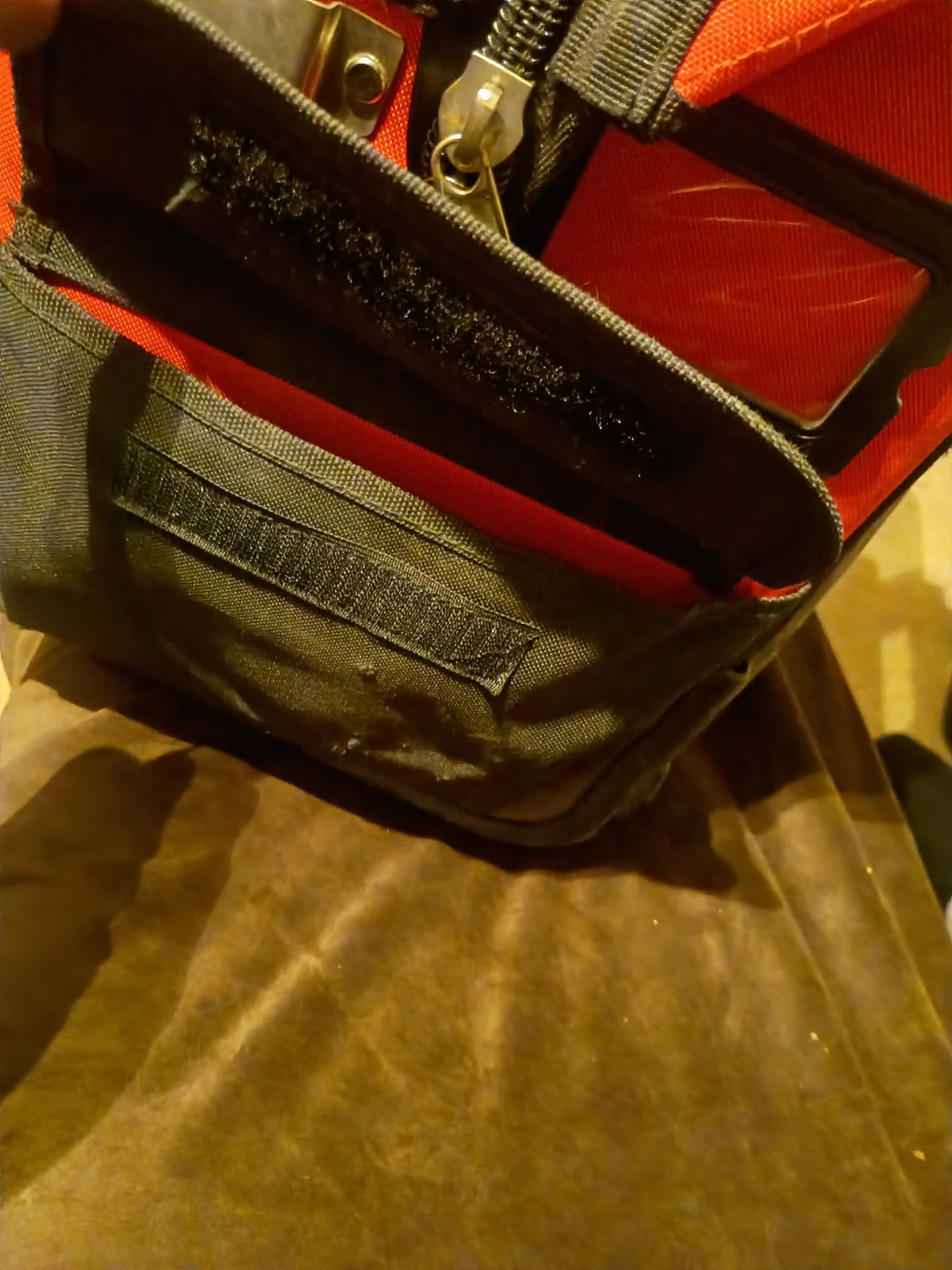 Bauer 18-inch roller tool bag, model SKU 64663, featuring red and Black