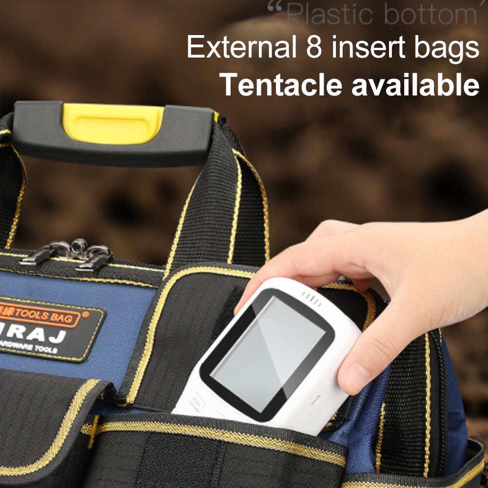 Multi-Function Tool Bag Oxford Cloth Electrician Wide Mouth Tool Bag Waterproof