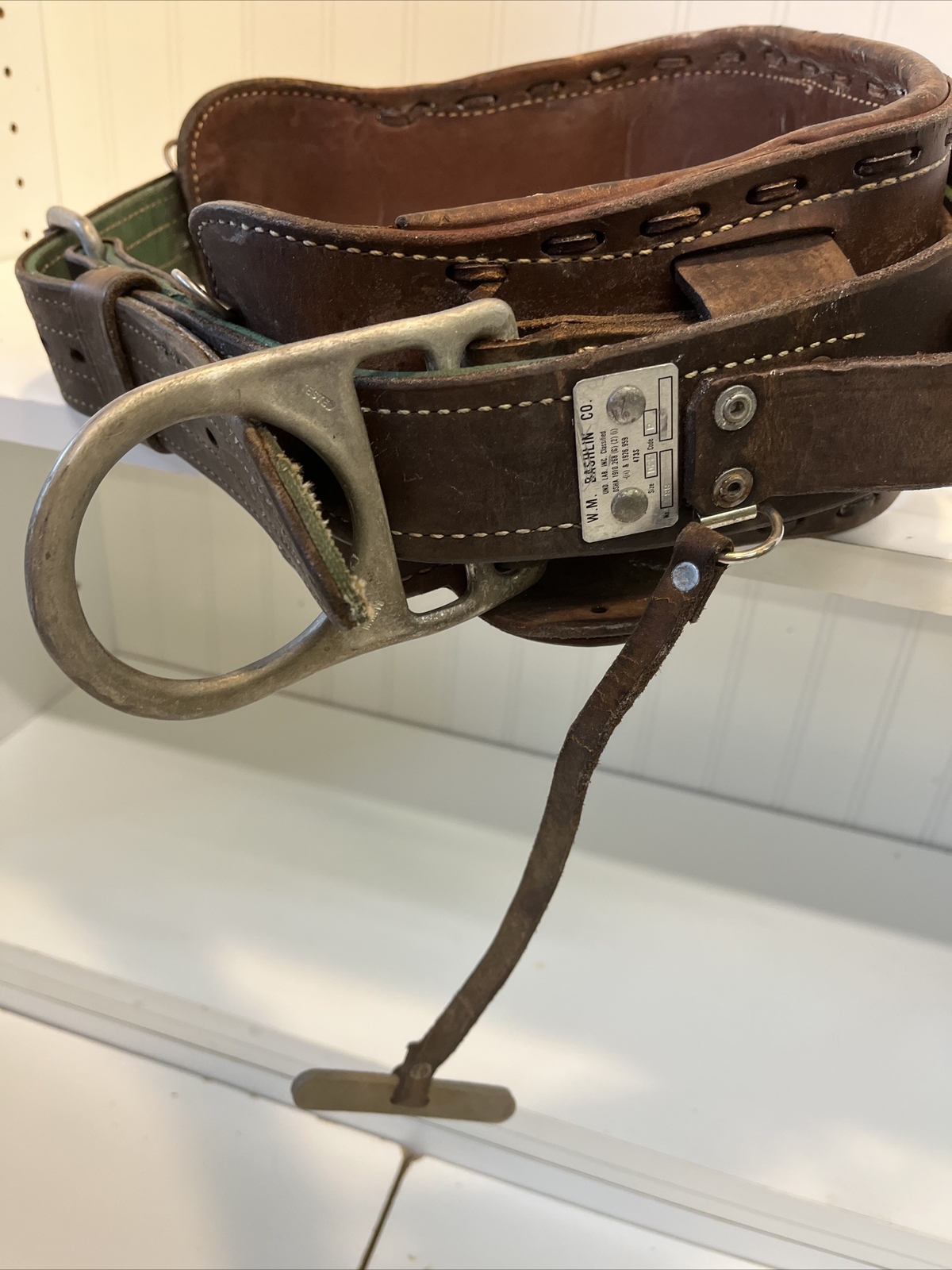 Vintage W. M. Bashlin Co, Adjustable Linesman Tool Belt, adjusts 36-44 Inches