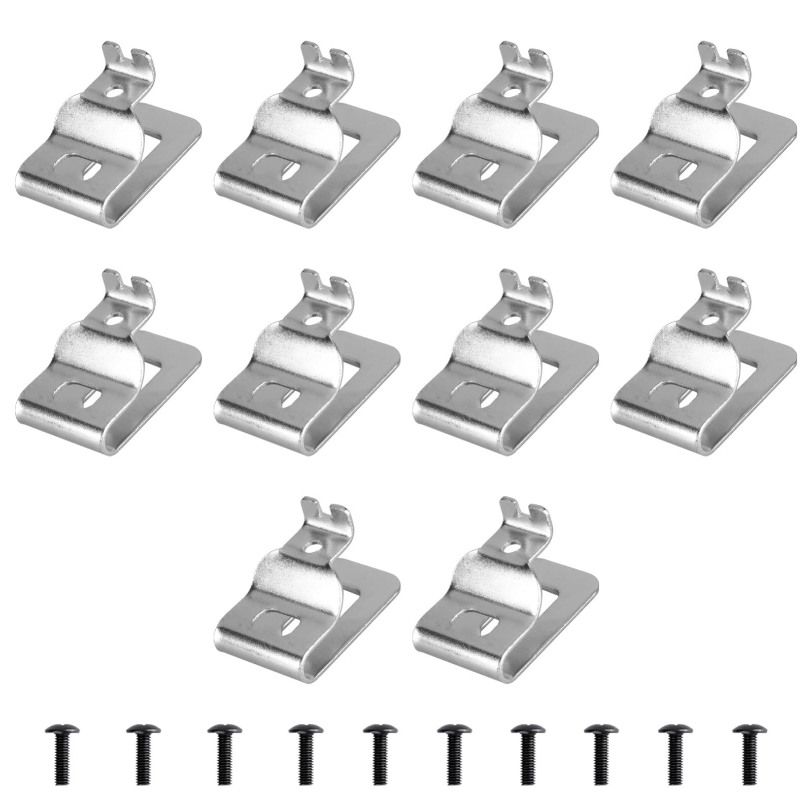 Stainless Steel Belt Clips Kit – 10PCS Tool Hooks with Screws for Power Tools