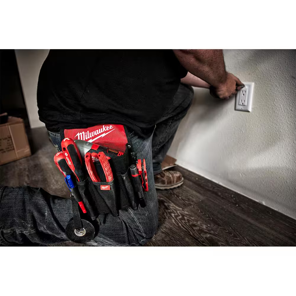 General Contractor Work Belt with Suspension Rig with 9-Pocket Utility Pouch