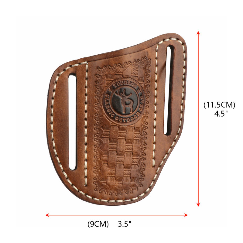 TOURBON Leather Mini Pockets Folding Knife Belt Pouch Tool Carry Sheath Cover US