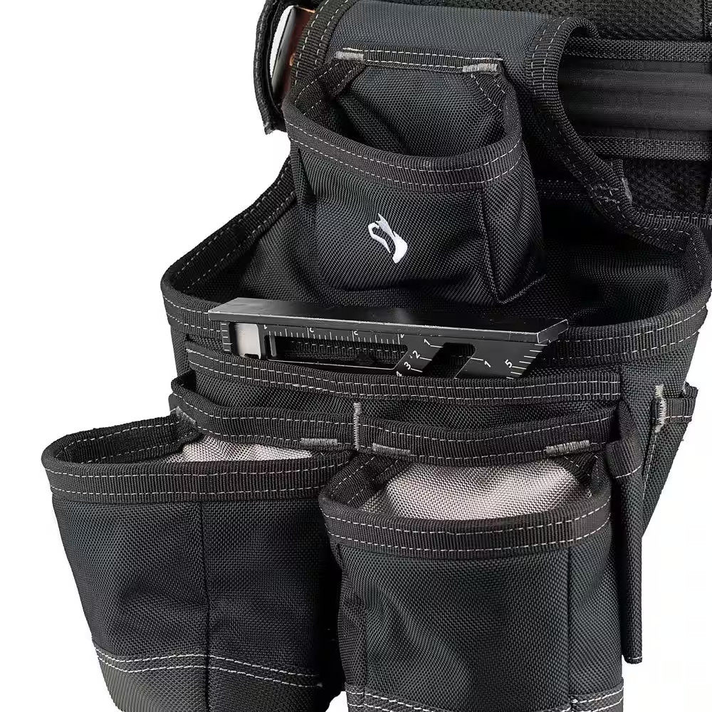 Husky Framers 2-Bag Work Tool Belt with Suspenders