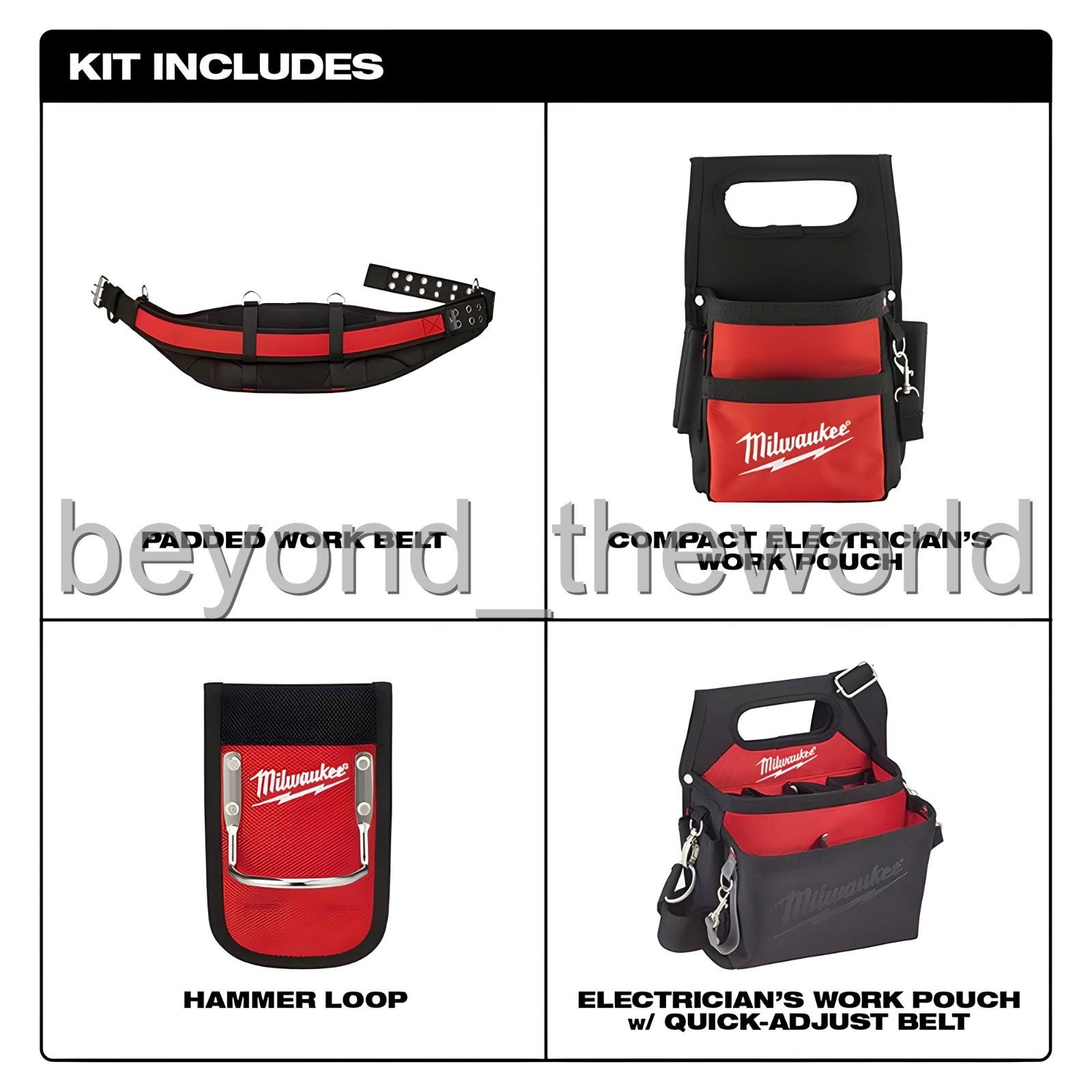 Milwaukee 48-22-8110 Nylon Stable Base Electricians Work Belt Tool ⭐Tracking⭐