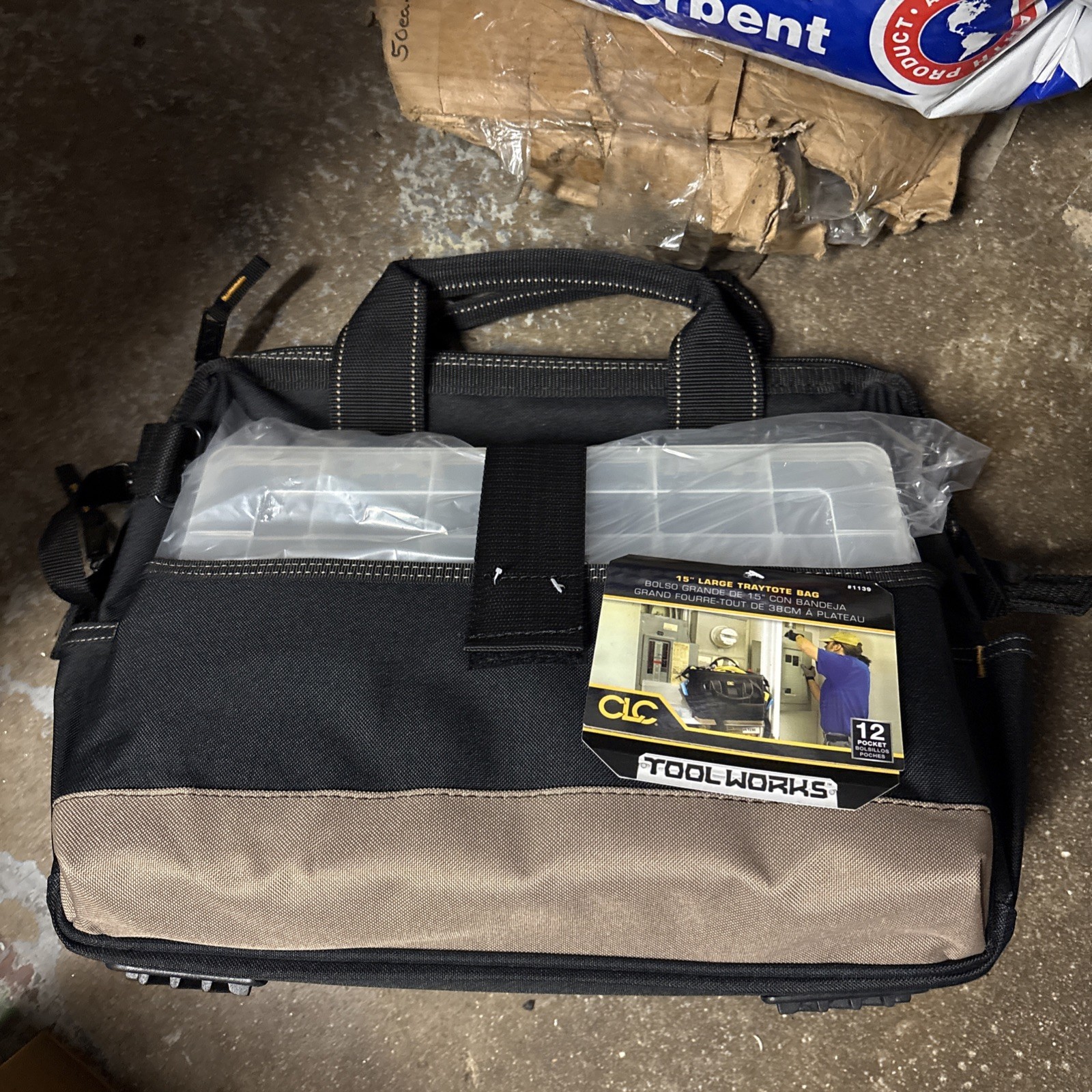 Clc Work Gear 1139 Tool Bag, Black, Polyester, 23 Pockets