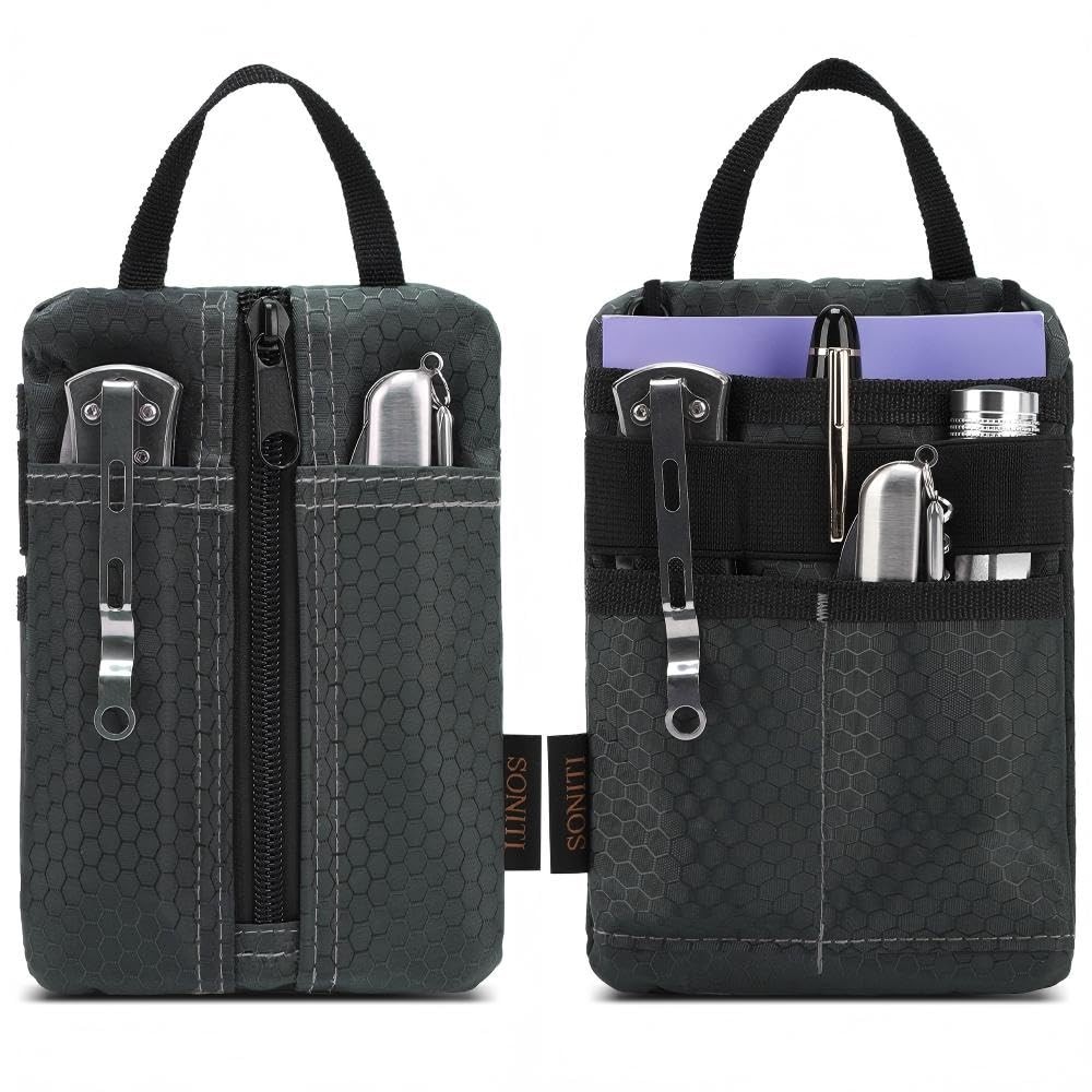 Enhanced 3-Layer Fabric – Slim & Compact Pocket Organizer, EDC Tool Pouch