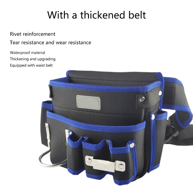 Heavy Duty Tool Belt with Multiple Pockets Nail Bag for Carpenters & Builders