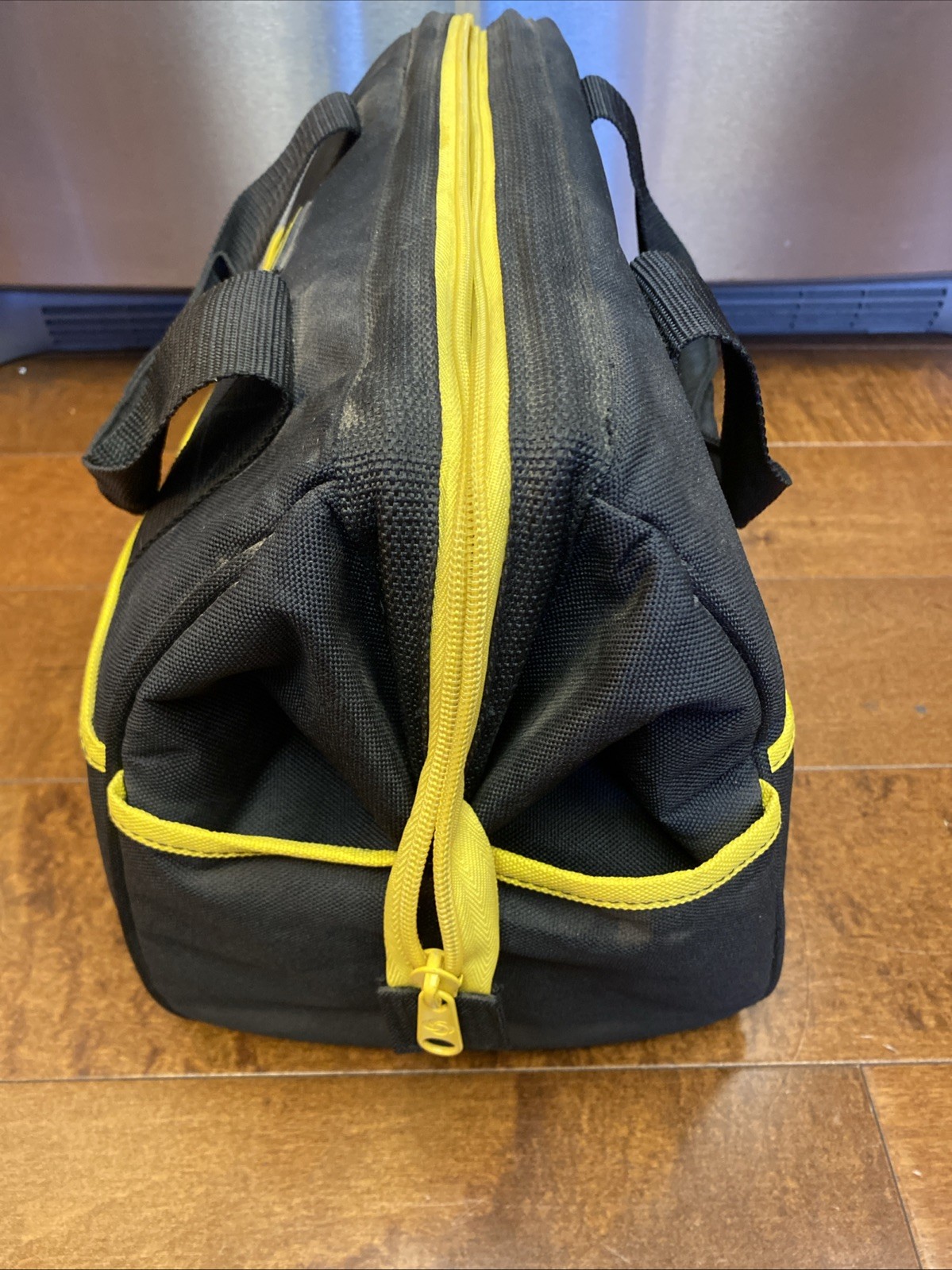 Samsonite Black & Yellow Tool Bag Heavy Duty Canvas Carry Tote 17″x10″x8″