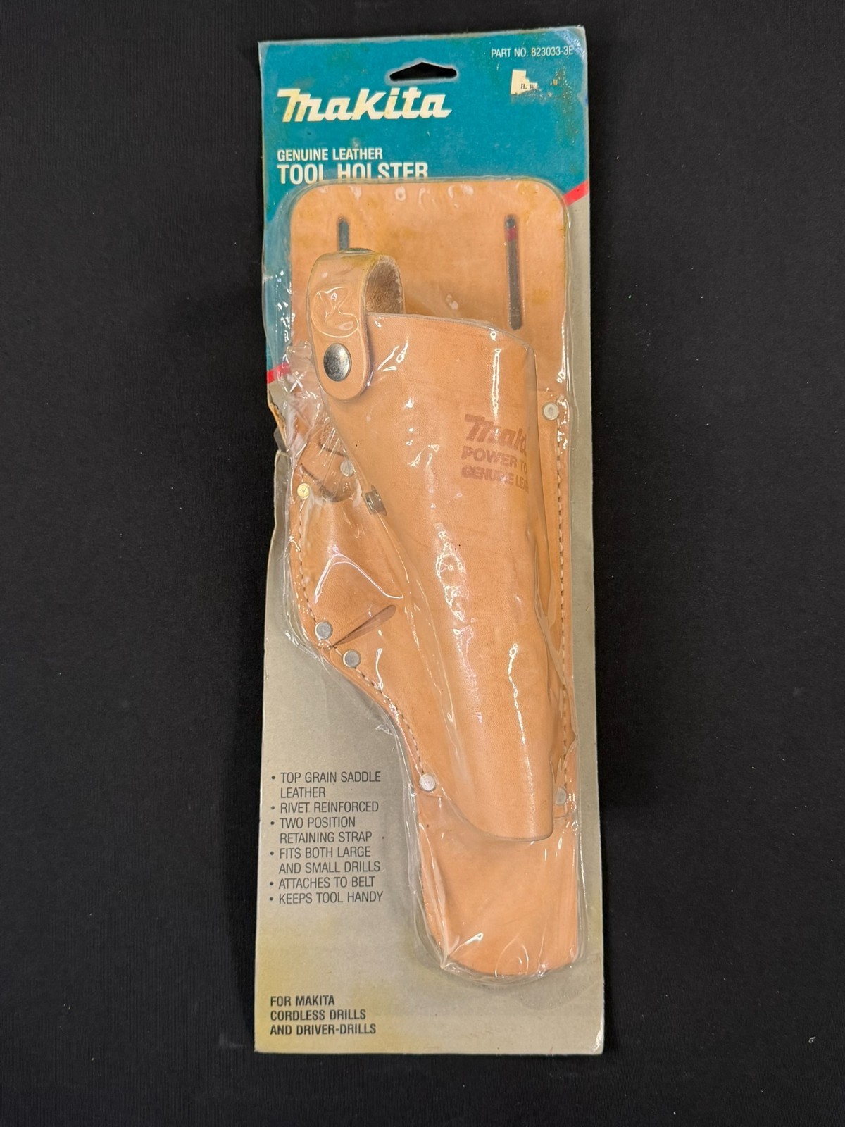 Makita Genuine Leather Tool Holster 823003-3E Cordless Drill Holder NOS USA