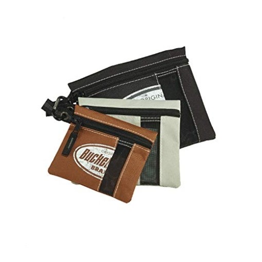 Bucket Boss 3 Poly Zipper Bags in Brown Grey and Black, 25200