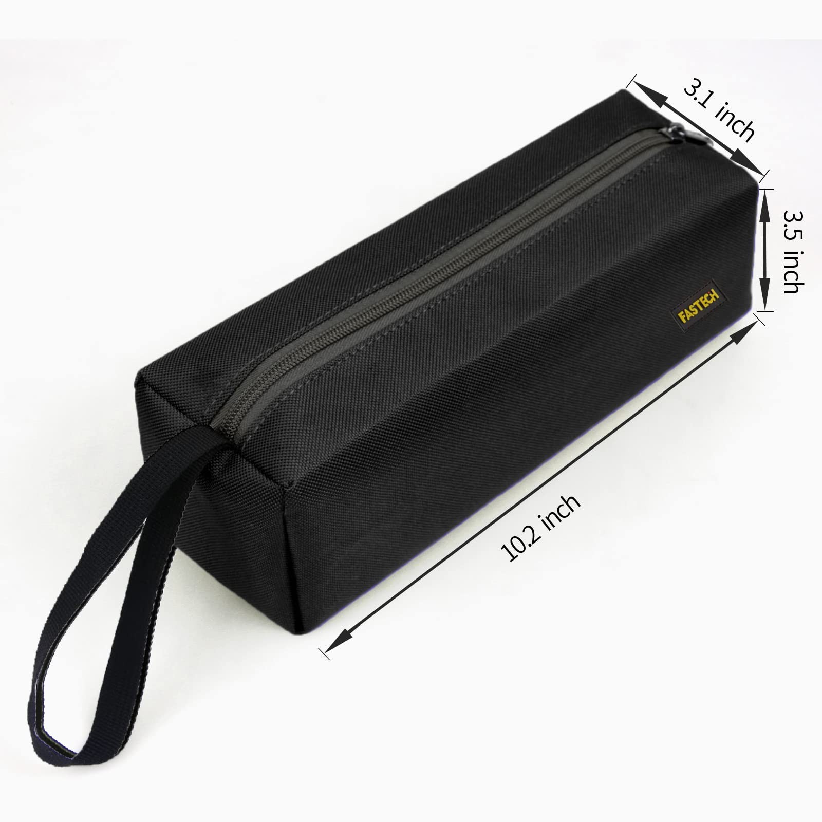 FASTECH 1-Pack Zipper Utility Tool Bag, Small 1 Pack – Black, Black