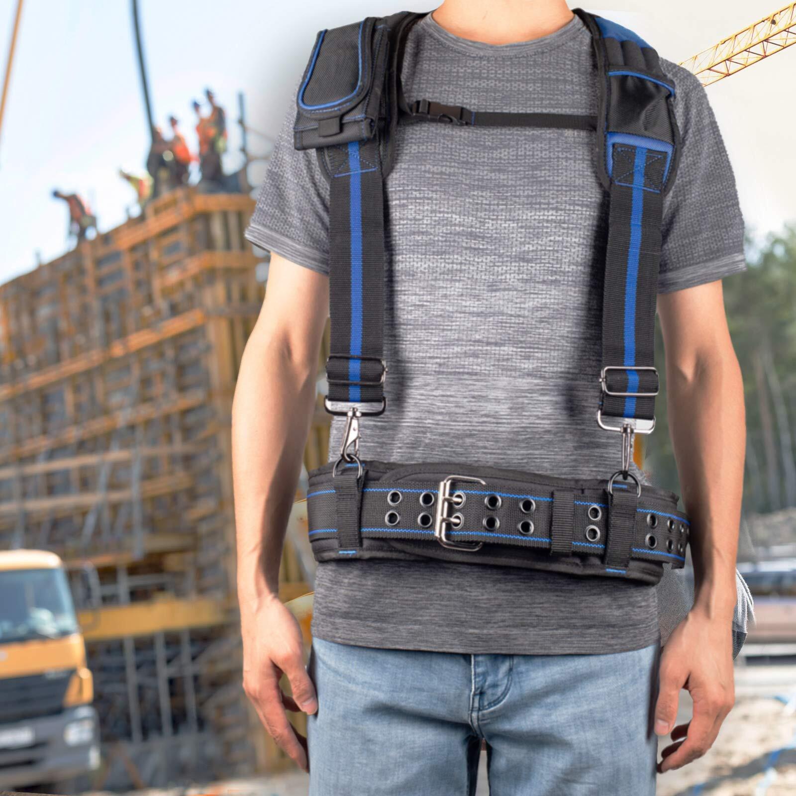 3 Inch Padded Tool Belt Work Tool Belt For Heavy Duty Workblue And Black