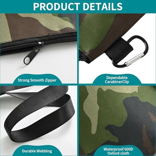 Green Tool Pouch Zipper Bags – Large Multi-Size Organizer