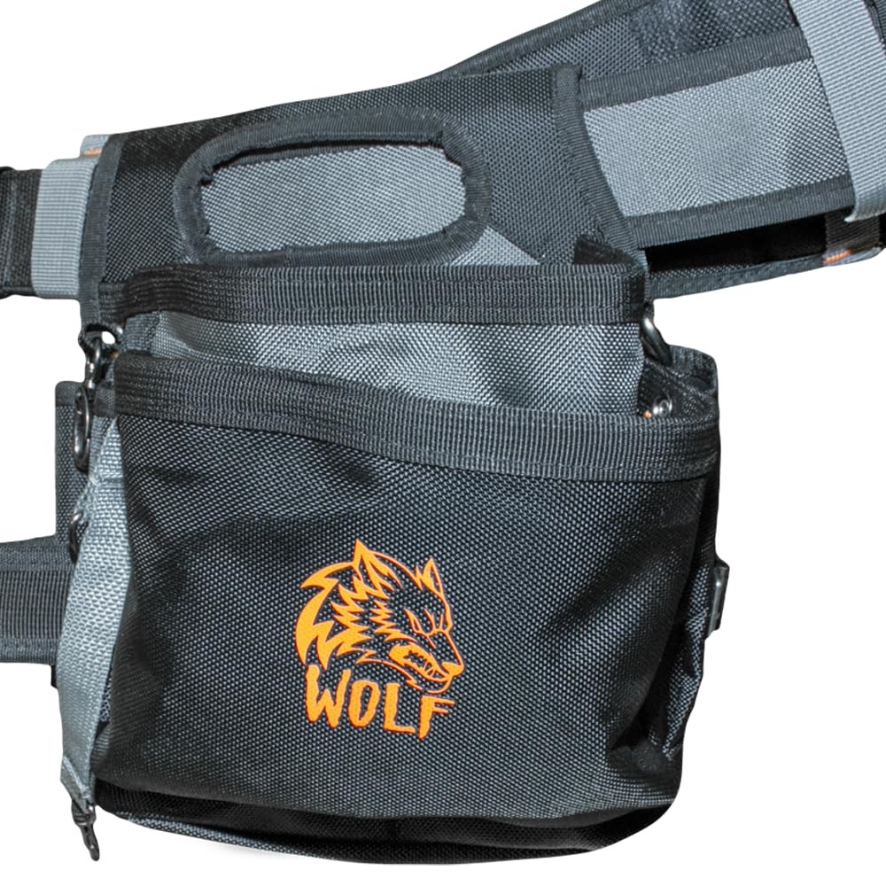 WOLF WTB300 Heavy-Duty Tool Belt with Pouch for Contractors & Electricians
