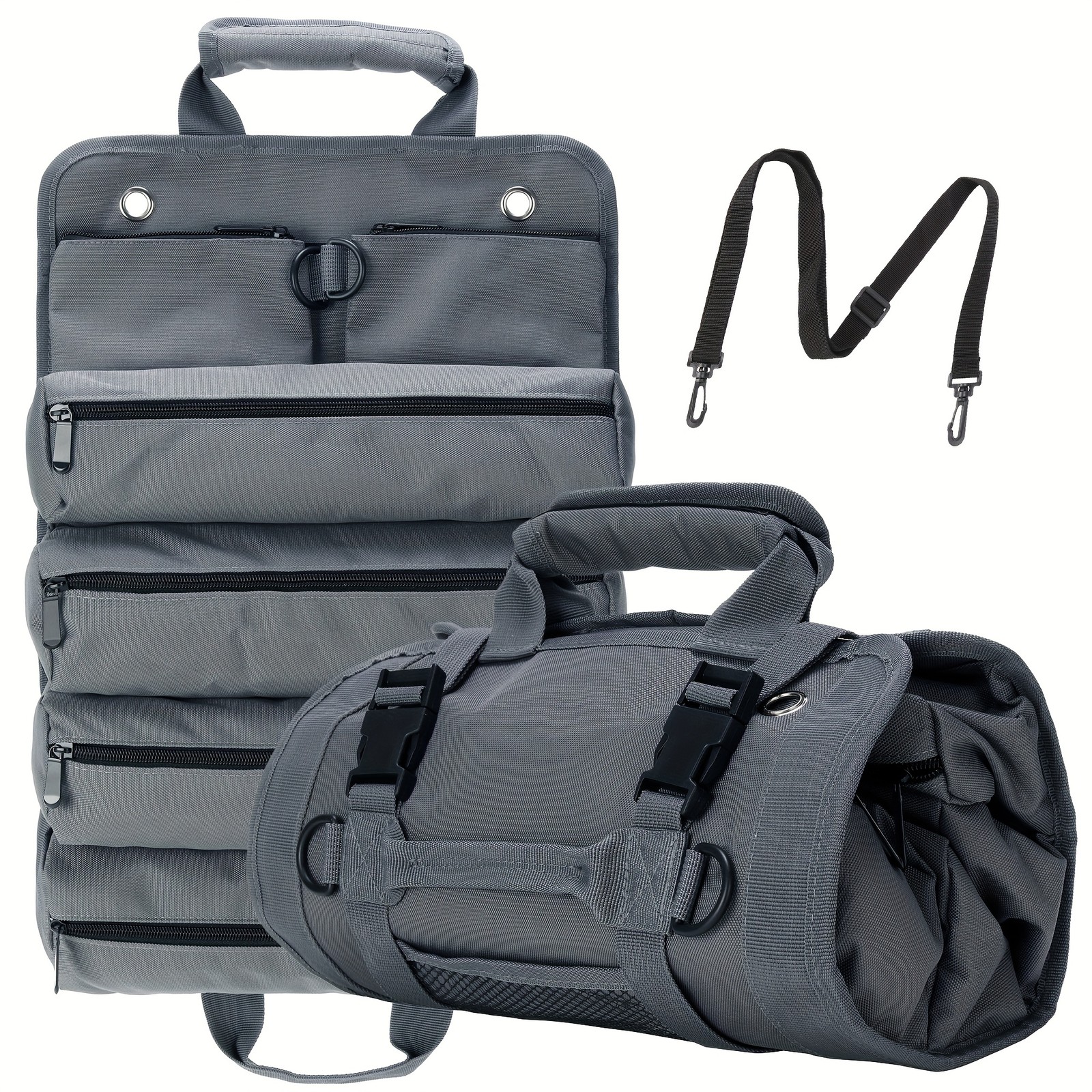 Tool kit, rollable tool bag, portable soft tool storage and organization bag