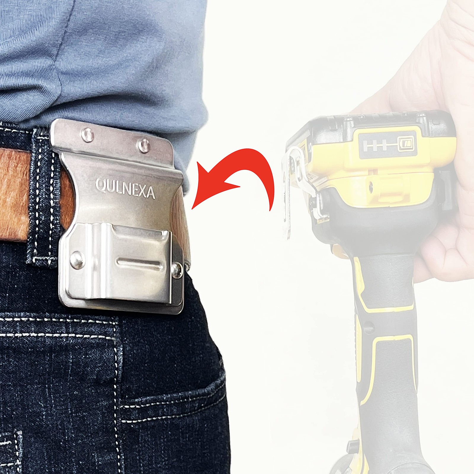 Clip On Tool Belt Drill Holder, Holster Tool Belt Clip for Tape Measure Holde…