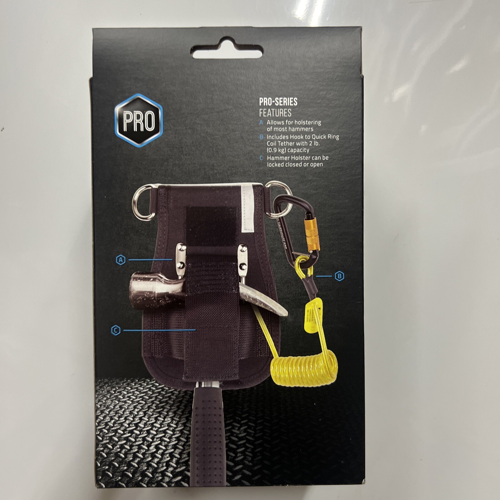 3M DBI-SALA 1500094 Hammer Holster, Belt with Hook2Quick Ring Coil Tether with