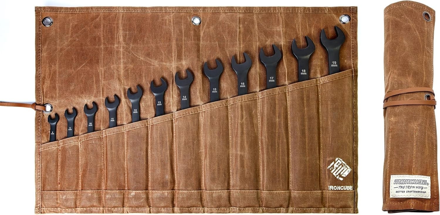 Roll-Up Tool Pouch and Storage Organizer Bag for Hand Tools & Wrenches