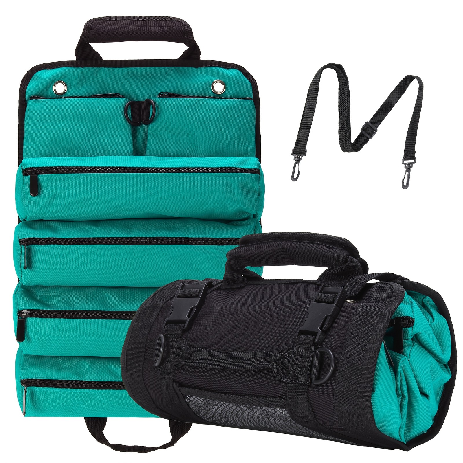 Tool kit, rollable tool bag, portable soft tool storage and organization bag