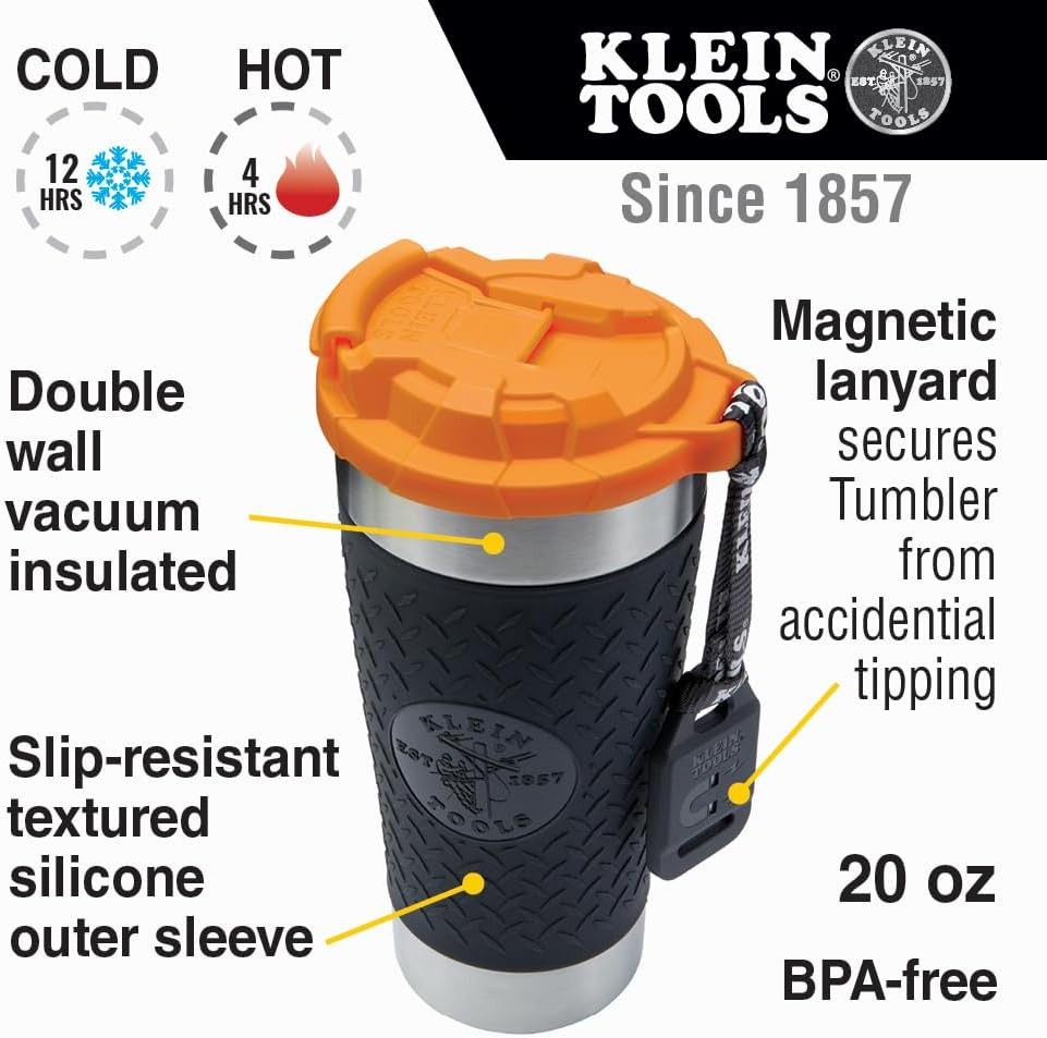 Tradesman Pro 21-Pocket Tool Backpack Kit with Tumbler & Key-Chain