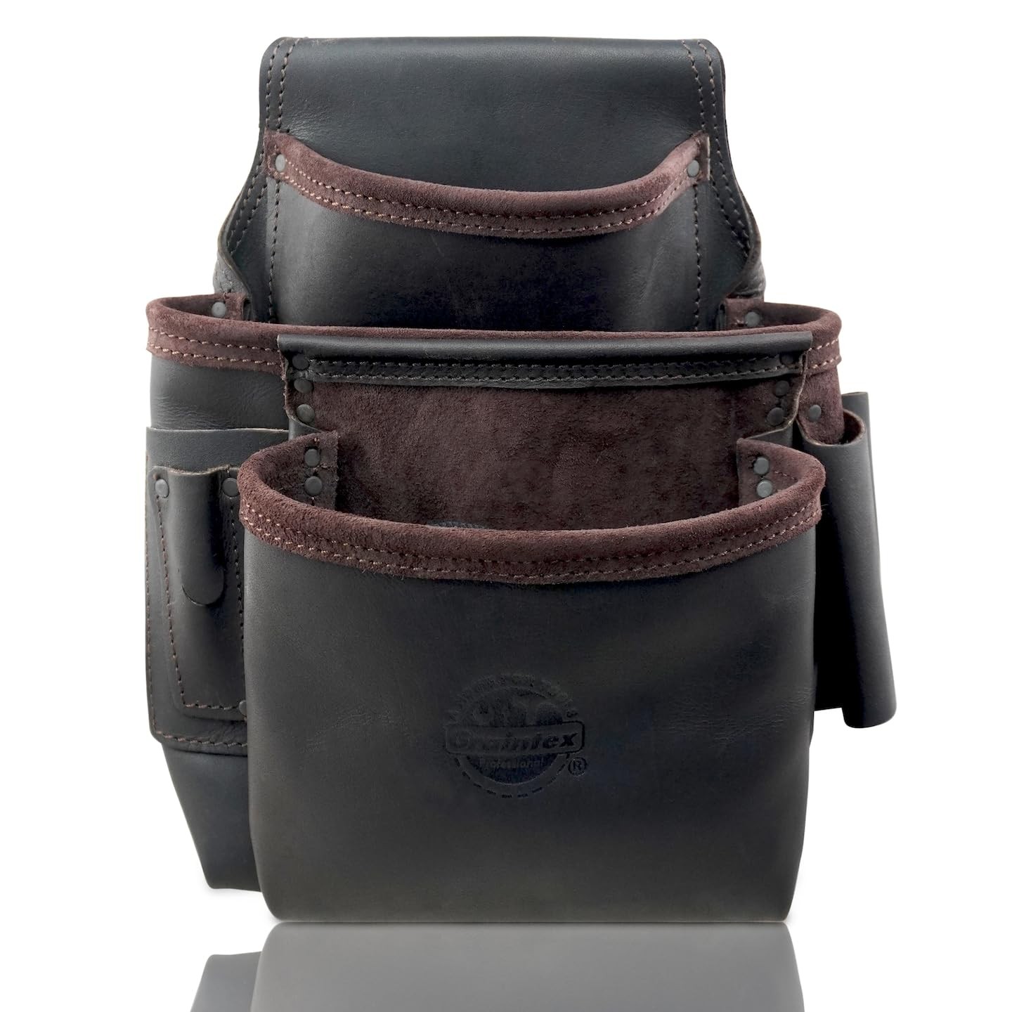 Graintex OS2085 9 Pocket Nail & Tool Pouch Grain Oil Tanned Leather for Framers,