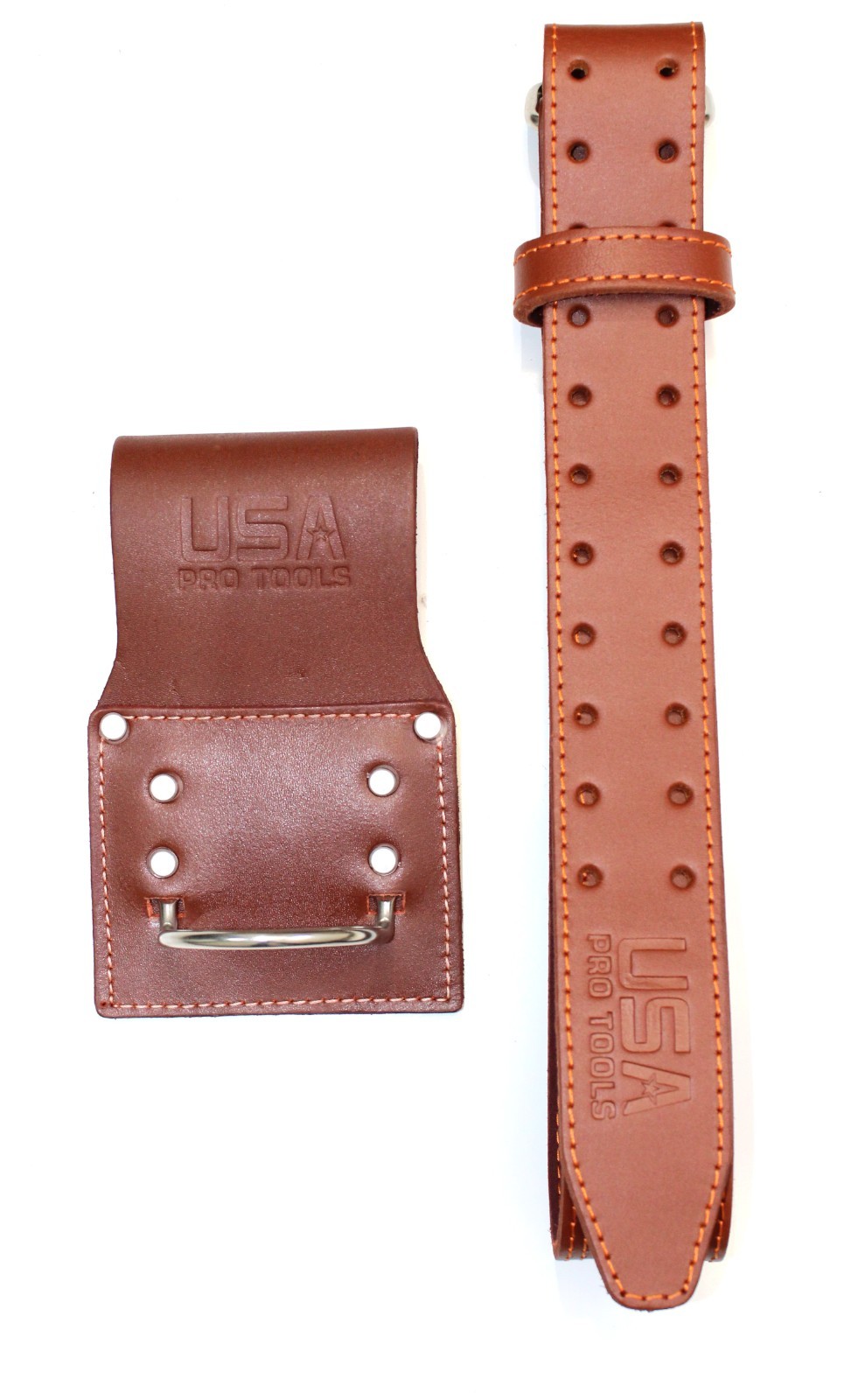 USA PRO TOOLS Heavy Duty Grain Leather Hammer Holder & Belt For Work Gear