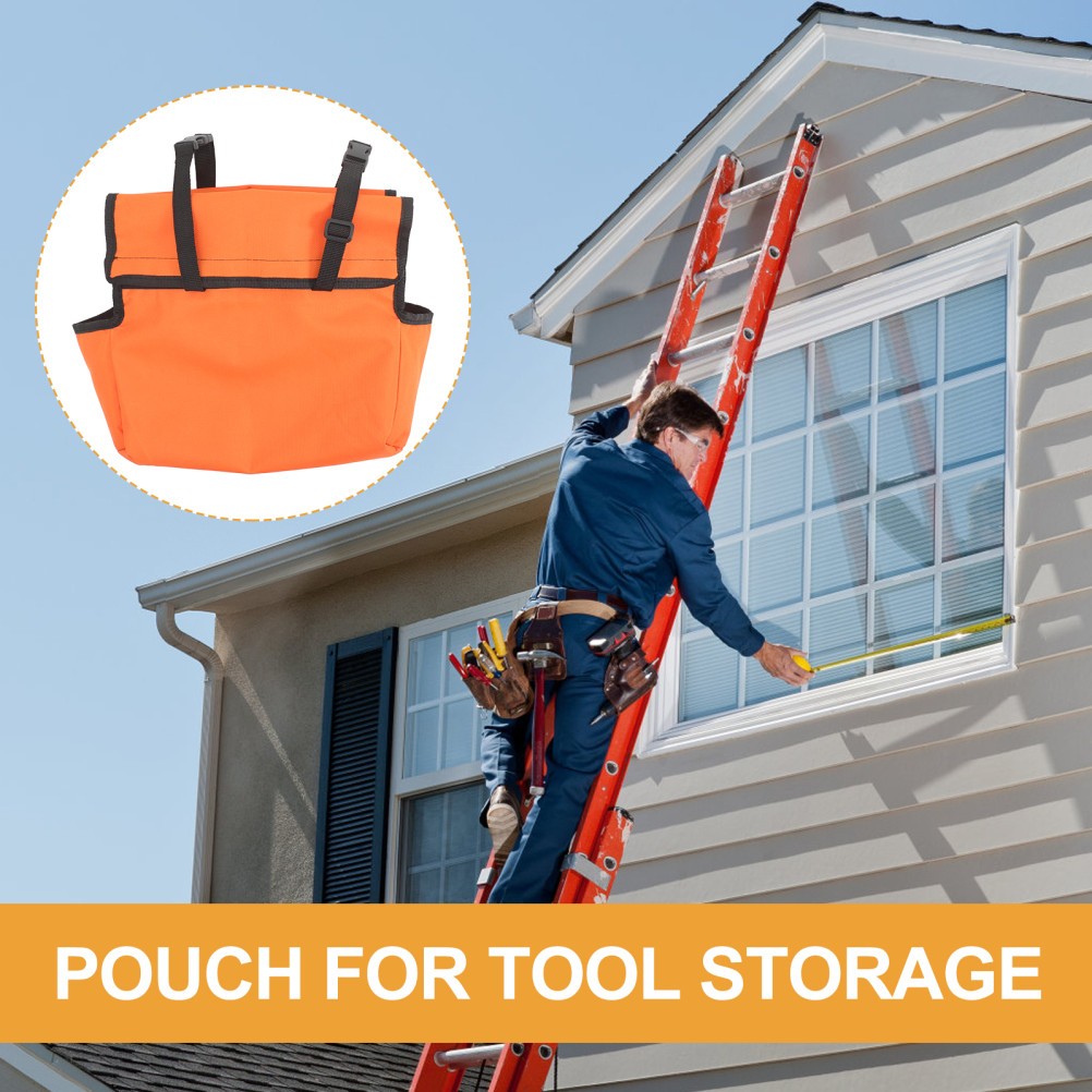Multifunctional Tool Storage Cloth Ladder Tools Pouch Hanging Bag Accessory