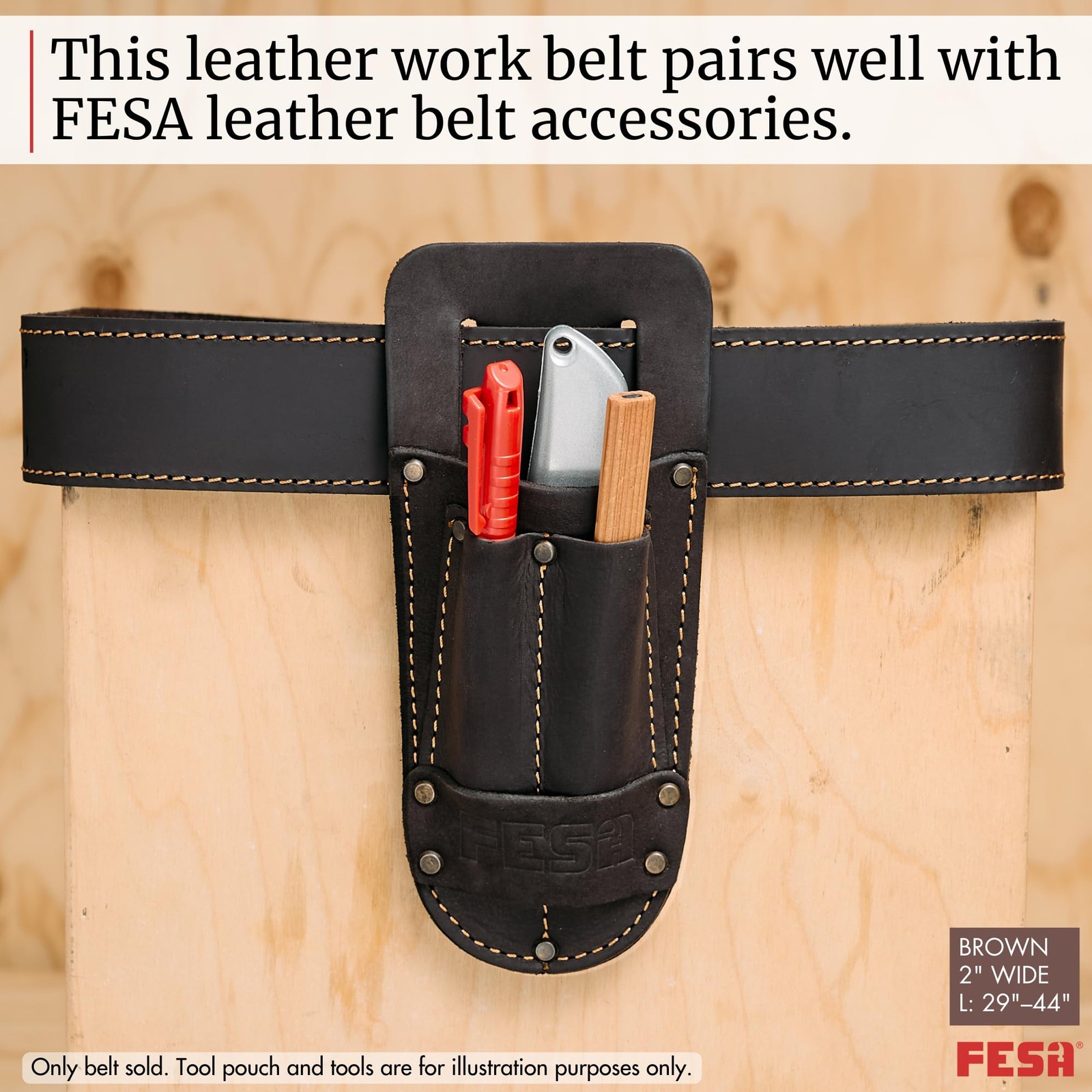 Mens Top Grain Leather Tool Belt Pouch Handcrafted Carpenter Professional Gear