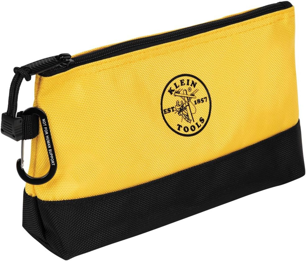 55569 Stand-Up Zipper Bag Tool Pouch with Carabiners, Reinforced Gusseted Bottom