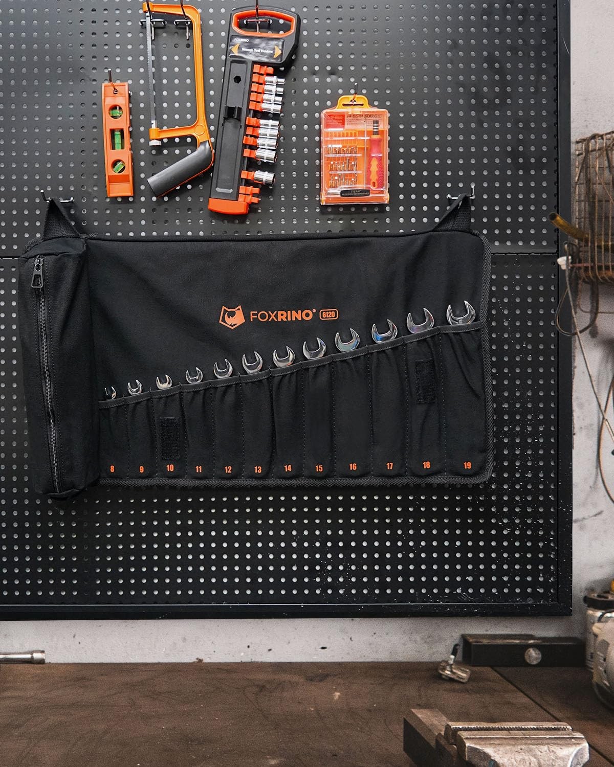 Wrench Roll, Wrench Roll Up Pouch, 12-Pocket Heavy Duty Canvas Wrench Organiz…