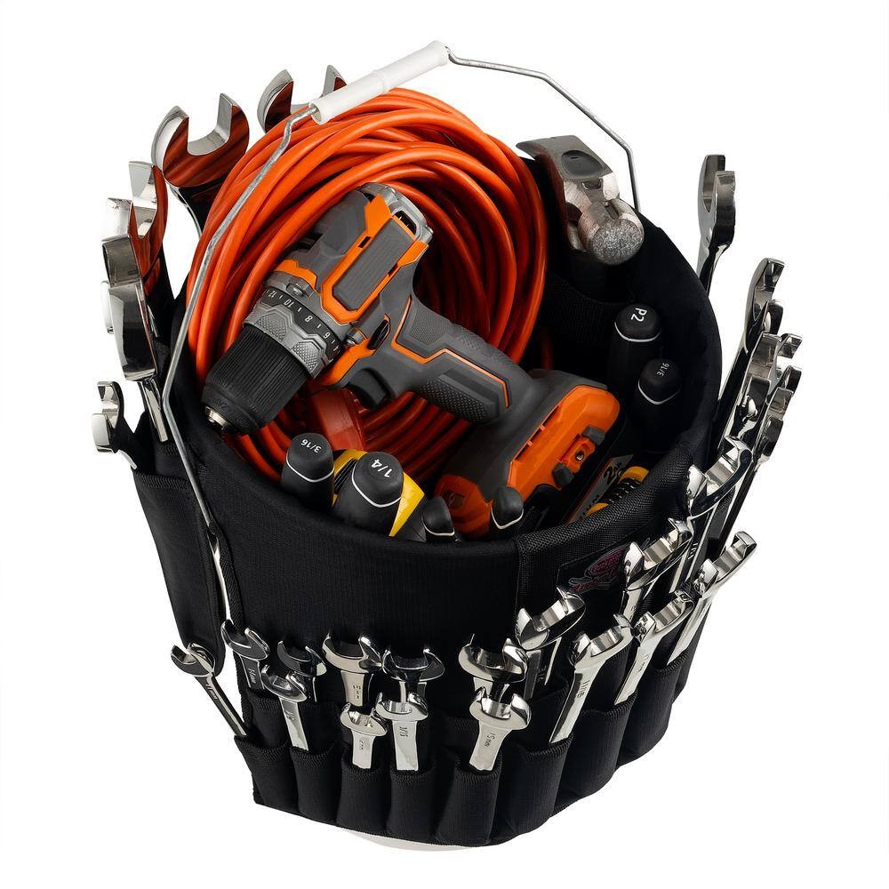 BUCKET BOSS Wrench Boss 5 Gal. Bucket Tool Organizer 44 Pockets Bulk Storage