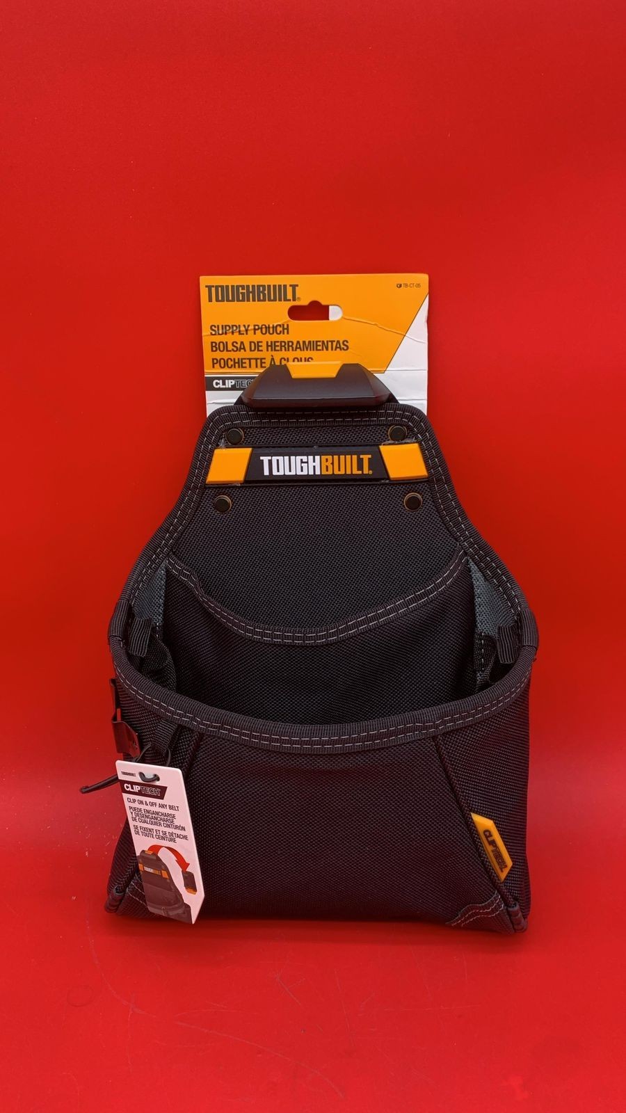 TOUGHBUILT TOU-CT-05 ClipTech Supply Pouch Black – Rugged 6-Layer Construction