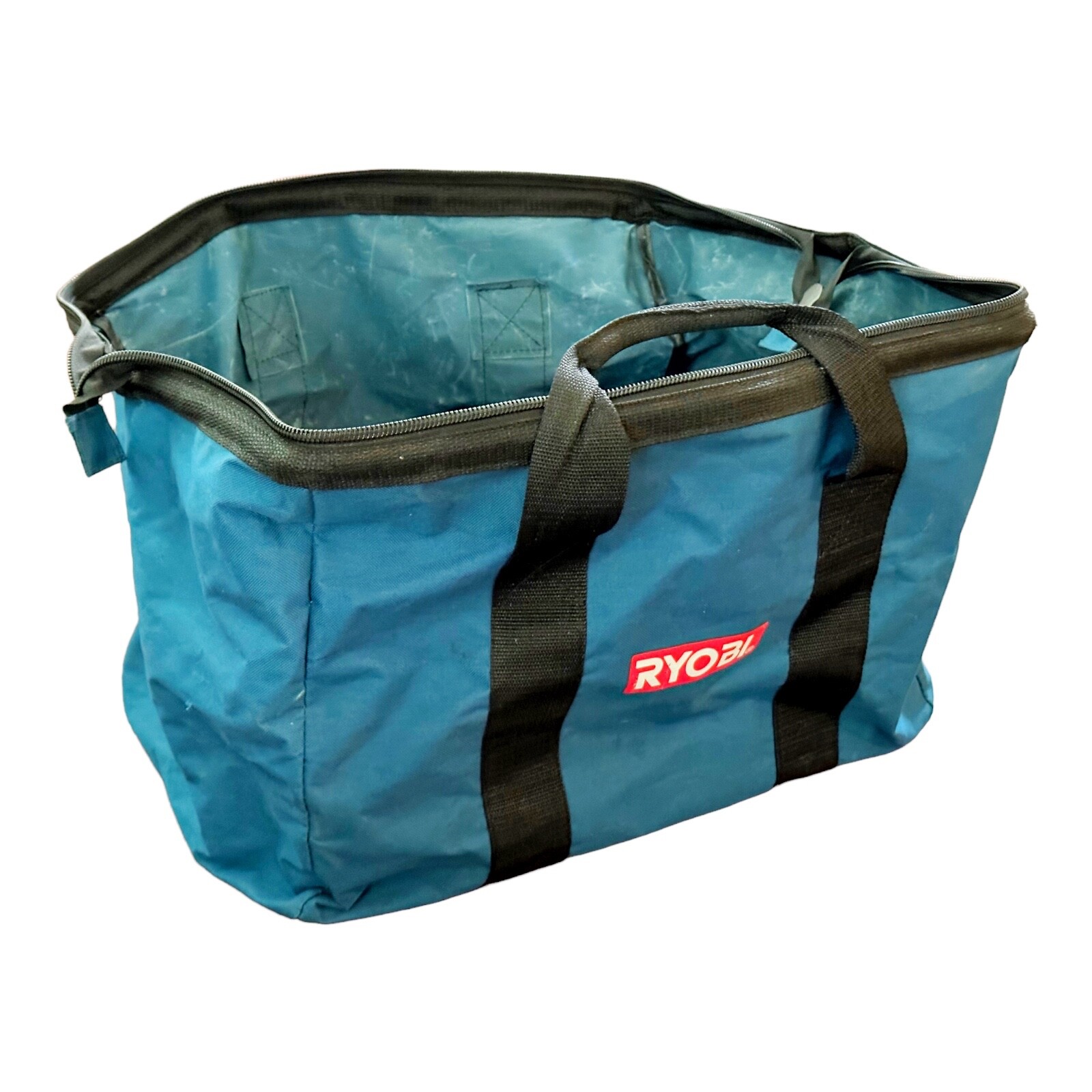 Ryobi Wide-Mouth Collapsible Portable Tool Bag Carry Case Power Tools Blue 18×12