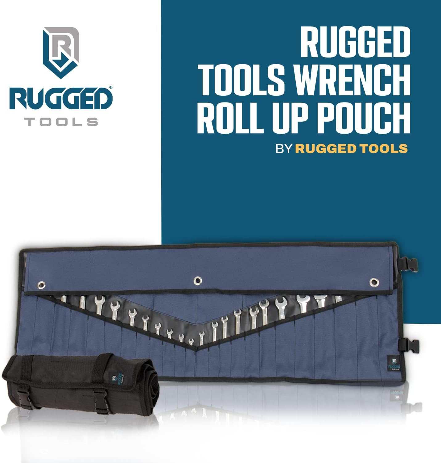 Wrench Roll up Pouch – Wrench Organizer & Tool Holder with SAE & Metric Labels