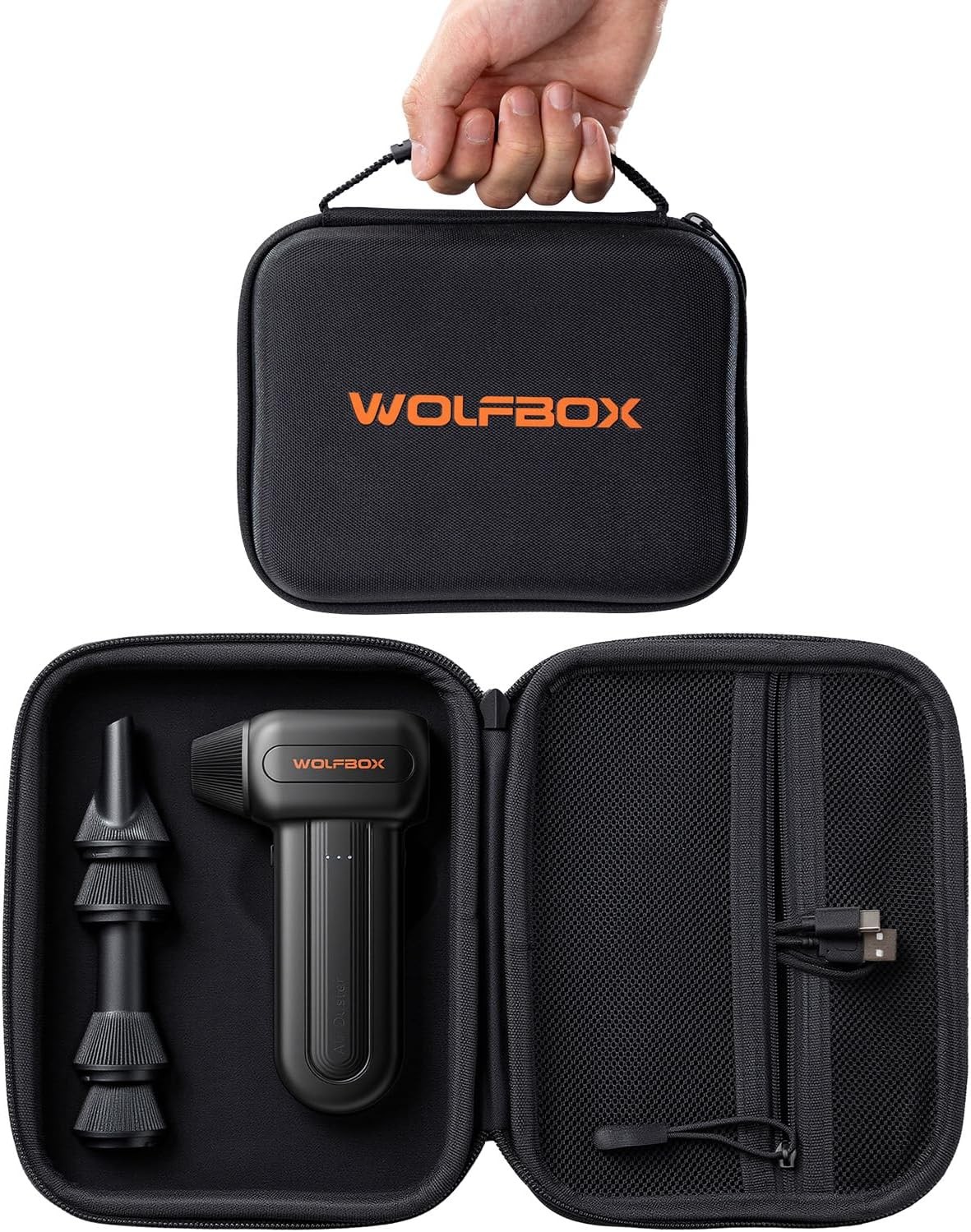 WOLFBOX Hard Carrying Case for MF50/MF60/MF70/MF100/MF200 Electric Air Duster