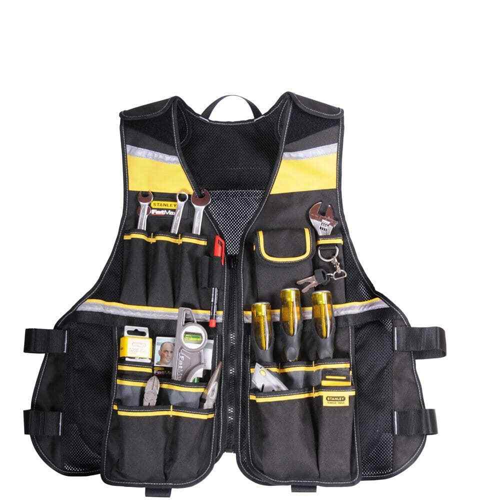 Multi Pocket Tool Vest Multipurpose Personal Storage Compartments Shoulder Strap