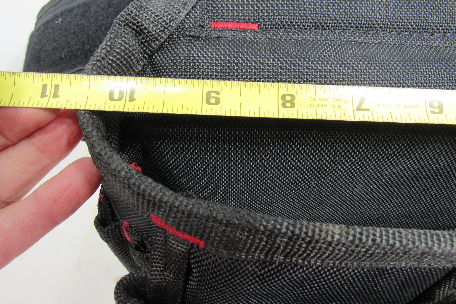 Husky Maintenance Tool Belt Pouch 3-Pocket Polyester Black Back Flap Design