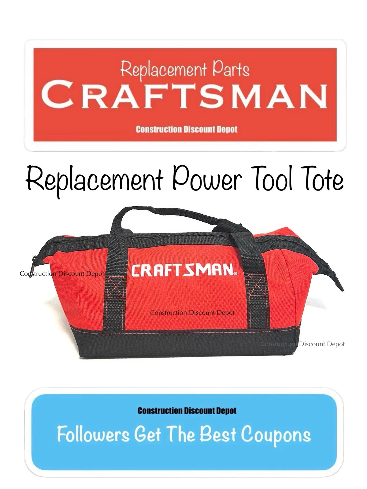 New Craftsman Small Tool Bag Canvas Carrying Bag 11″ x 9″ x7″