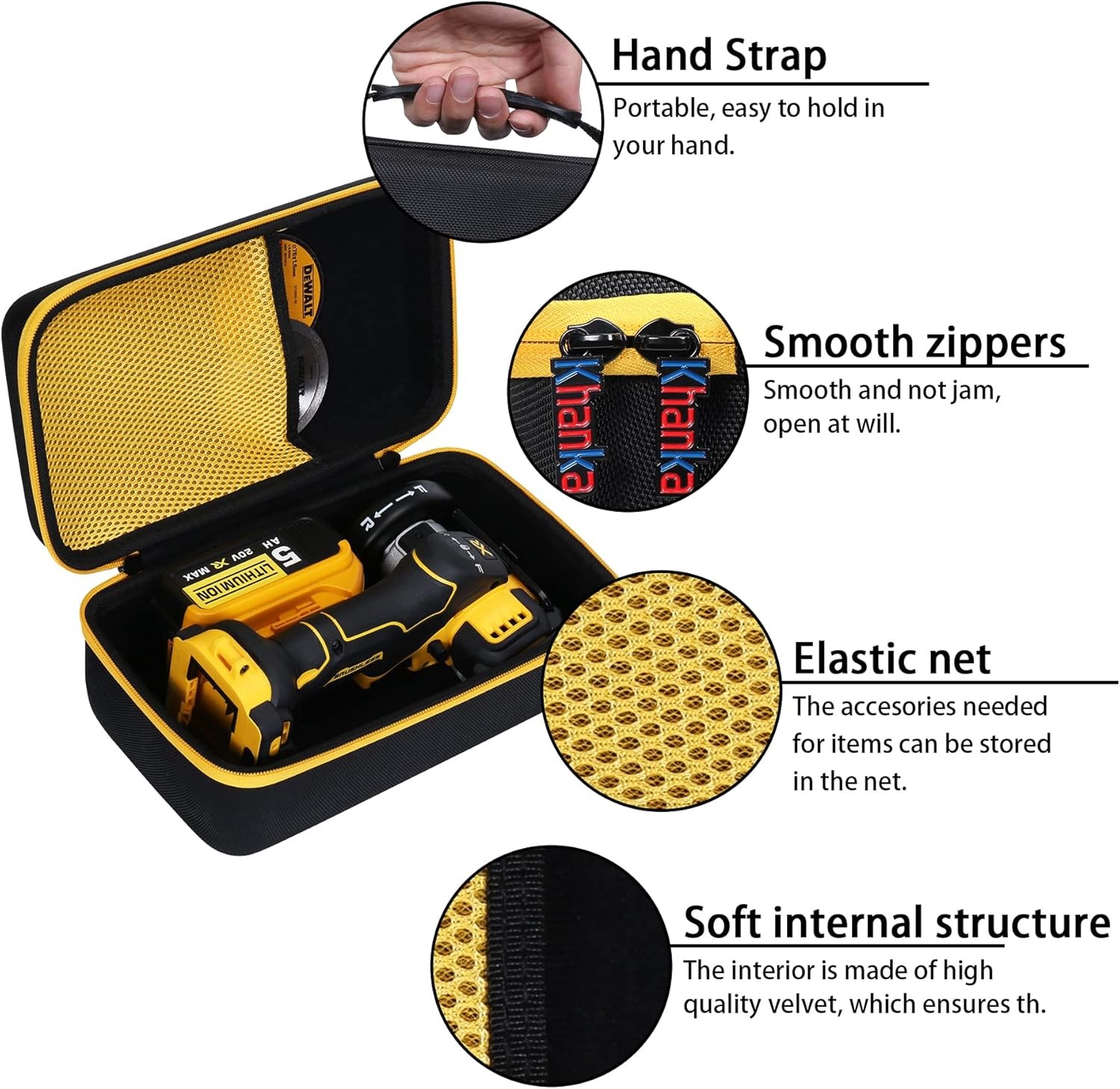 Hard Carrying Case Replacement for DEWALT 20V MAX 3 in 1 Brushless Cut off Tool