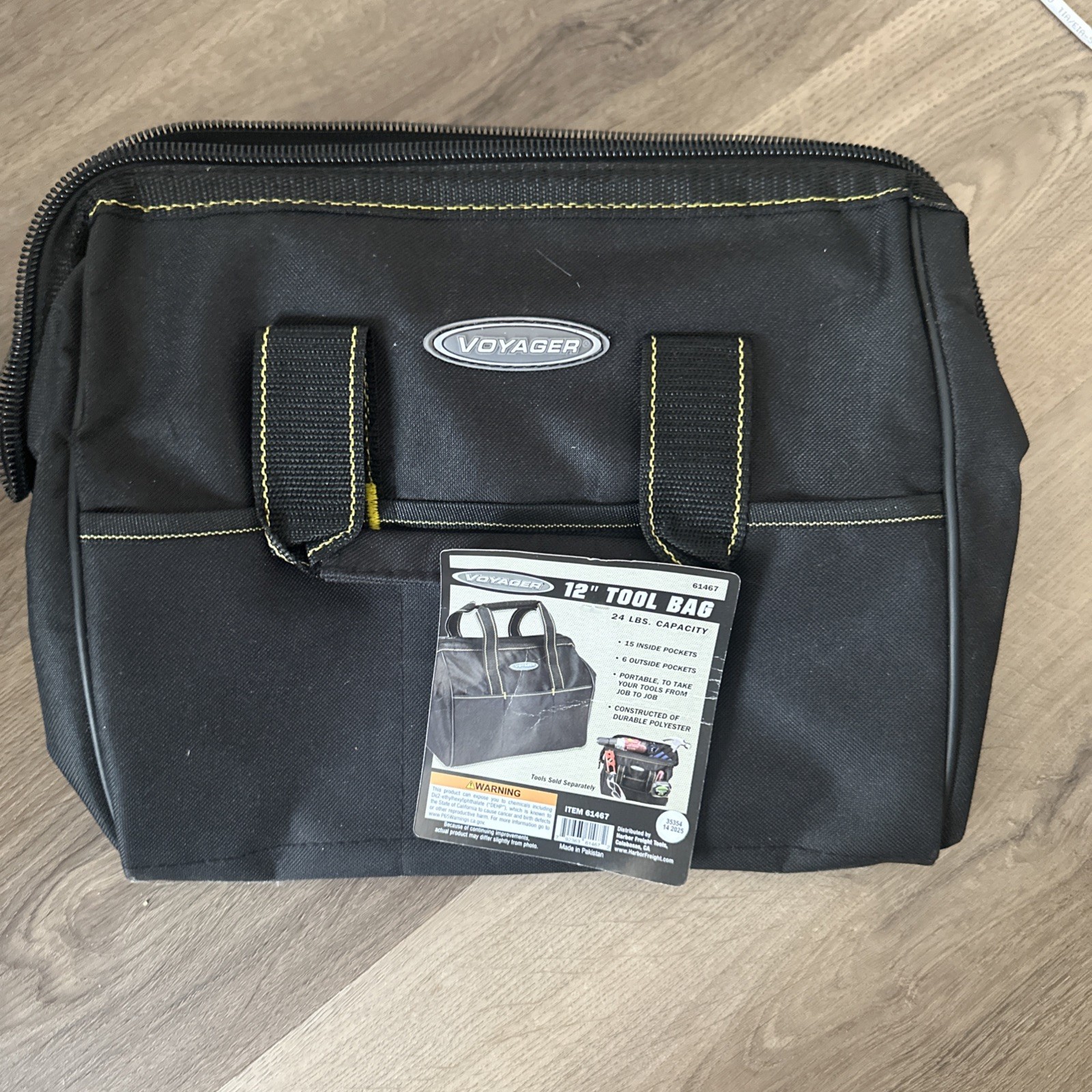 Voyager 12in Tool Bag – 21 pockets – 25 Lb. Capacity BLACK NWT