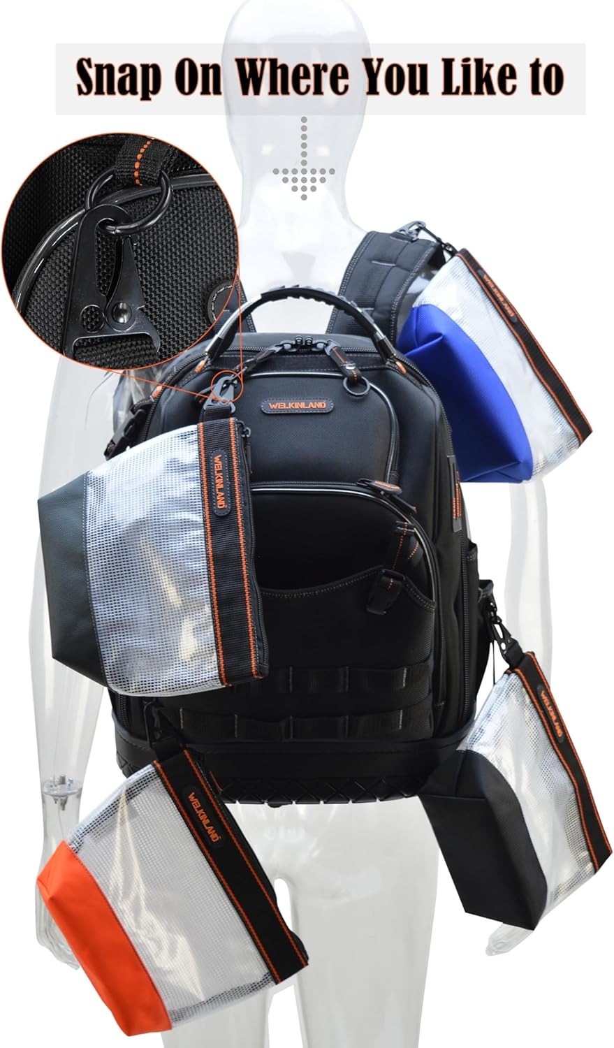 10-Inch Clear Tool Pouch Organizer – 4 Pcs Zipper Tool Bags