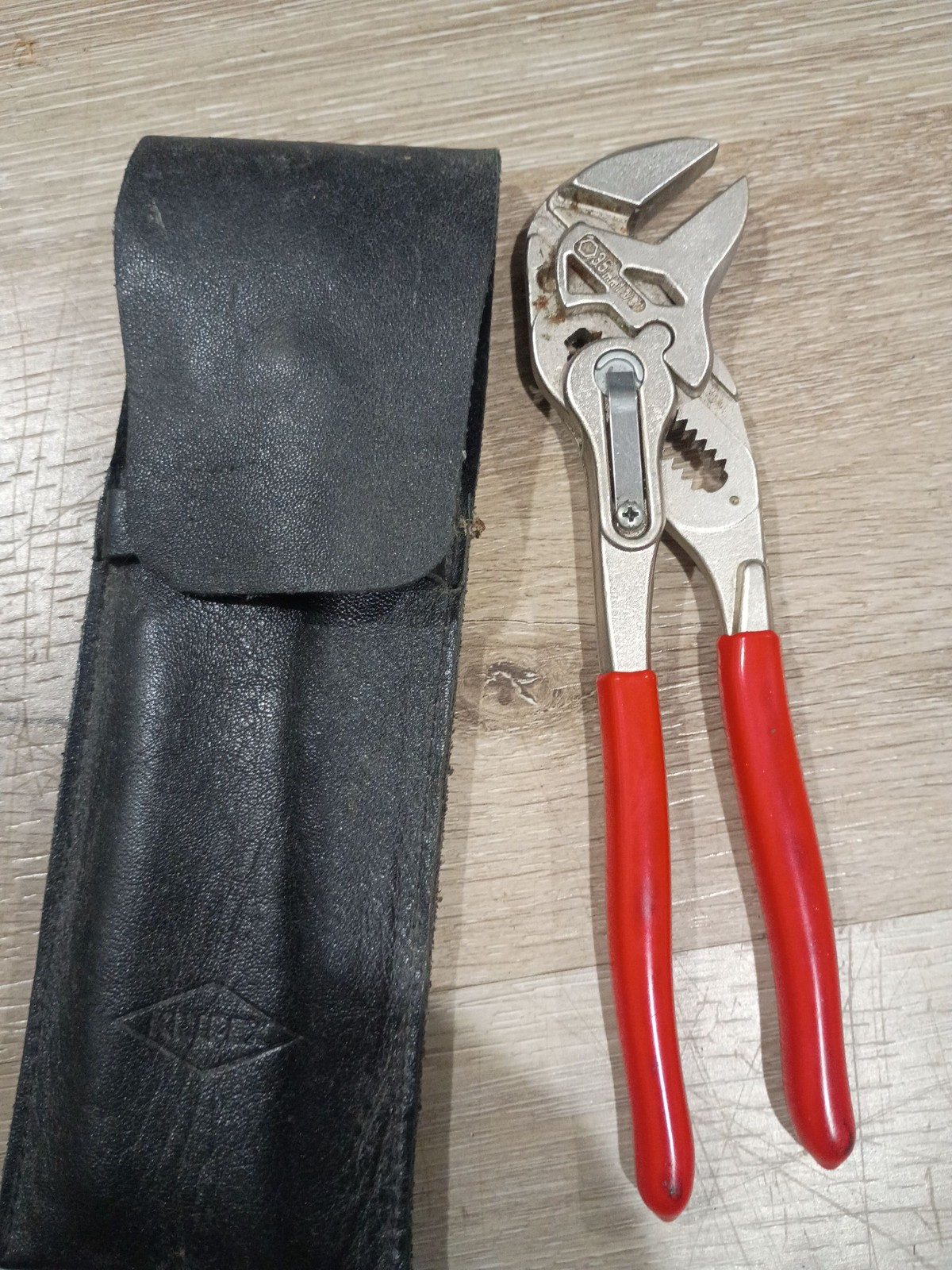 Knipex 86 03 180 Pliers Wrench 7 Inch Adjustable Tool with Leather Sheath