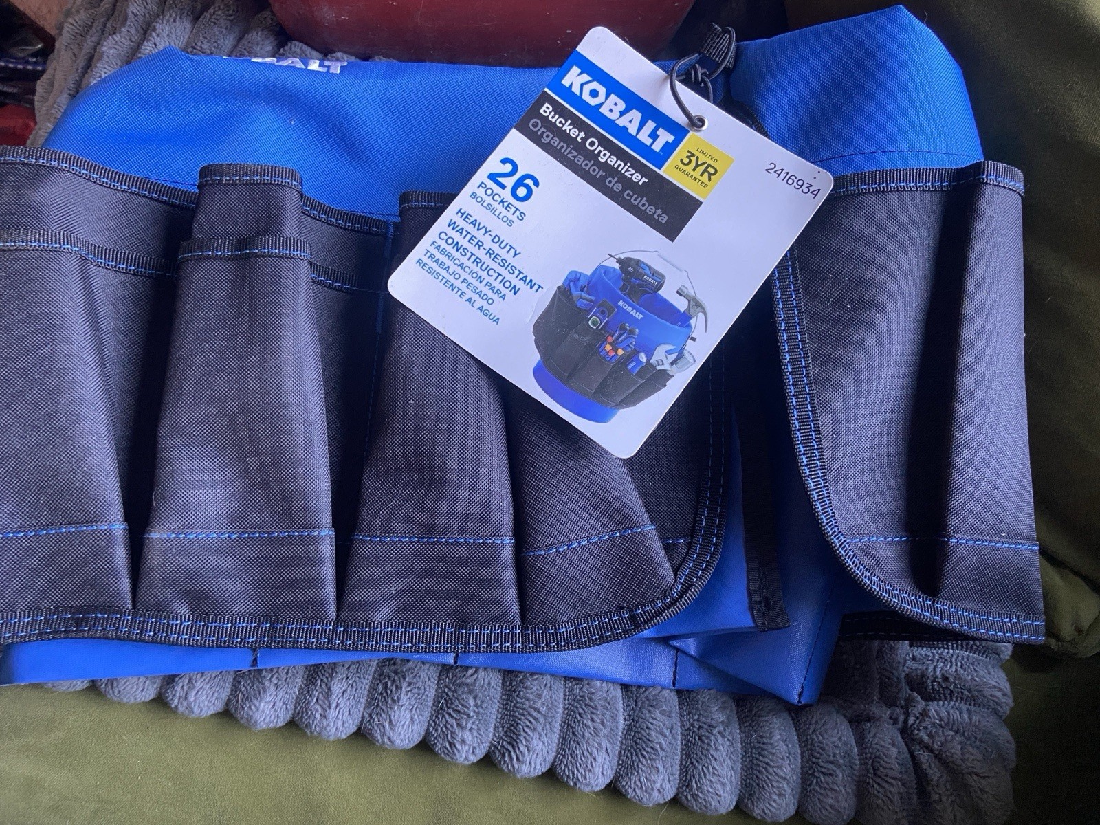 Kobalt 26-Pocket Heavy Duty Bucket Organizer Construction Tools NWT NEW