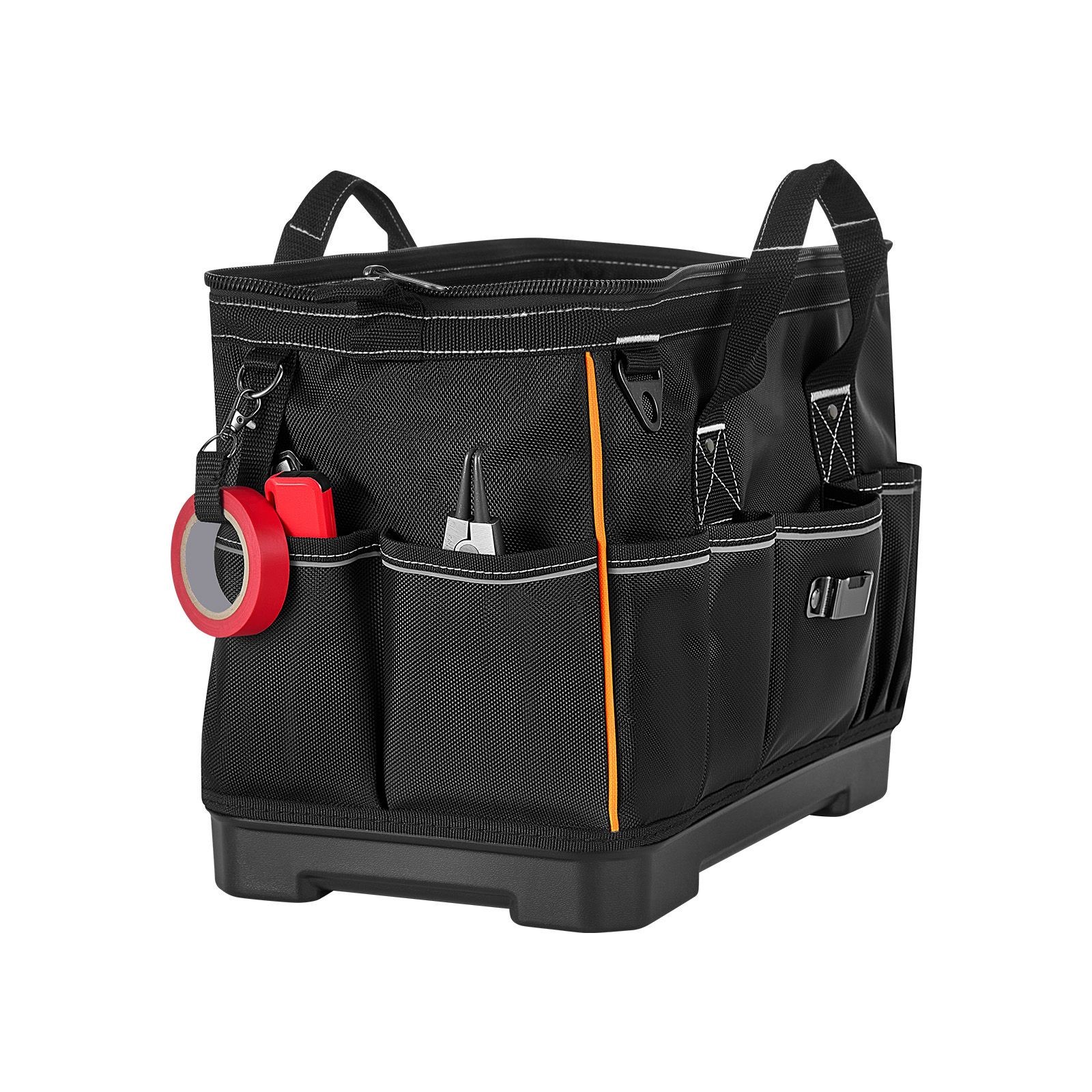 33-Pocket Tool Bag Organizer 16.1in, 10lb Capacity, Water-Resistant Base