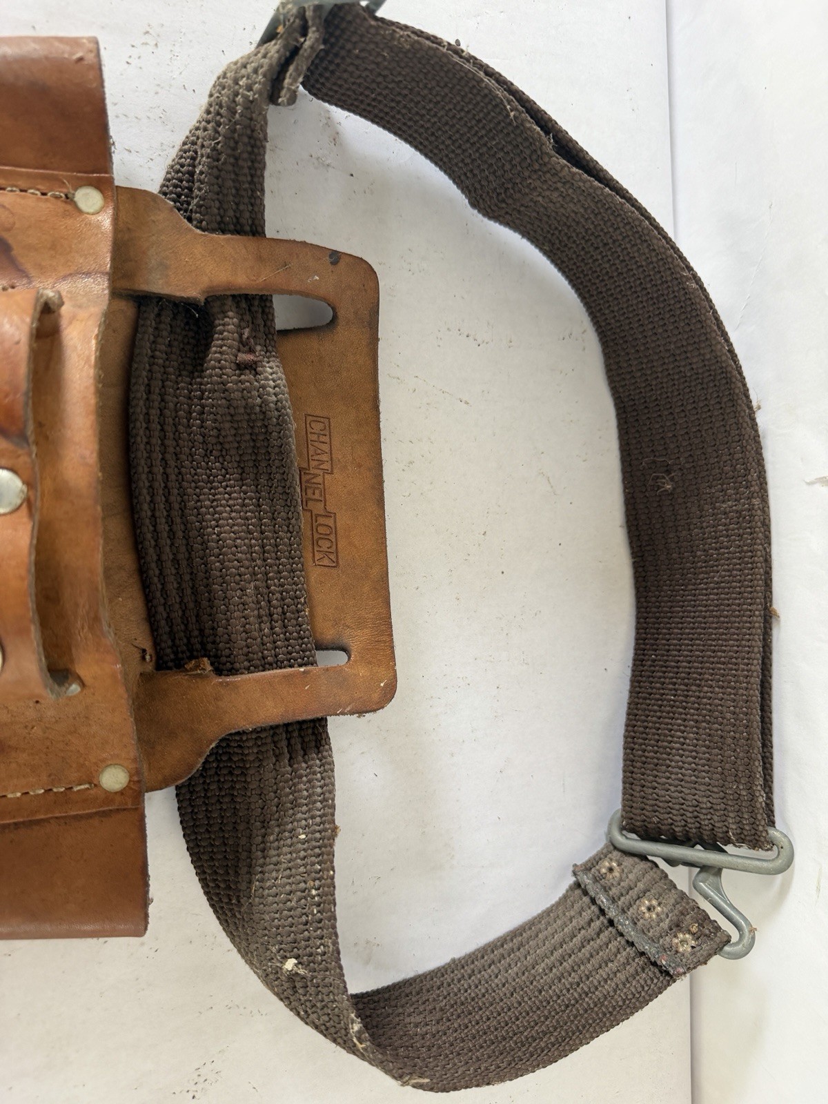 Vintage Channellock No. 2 leather lineman’s / electrician’s tool pouch/Belt