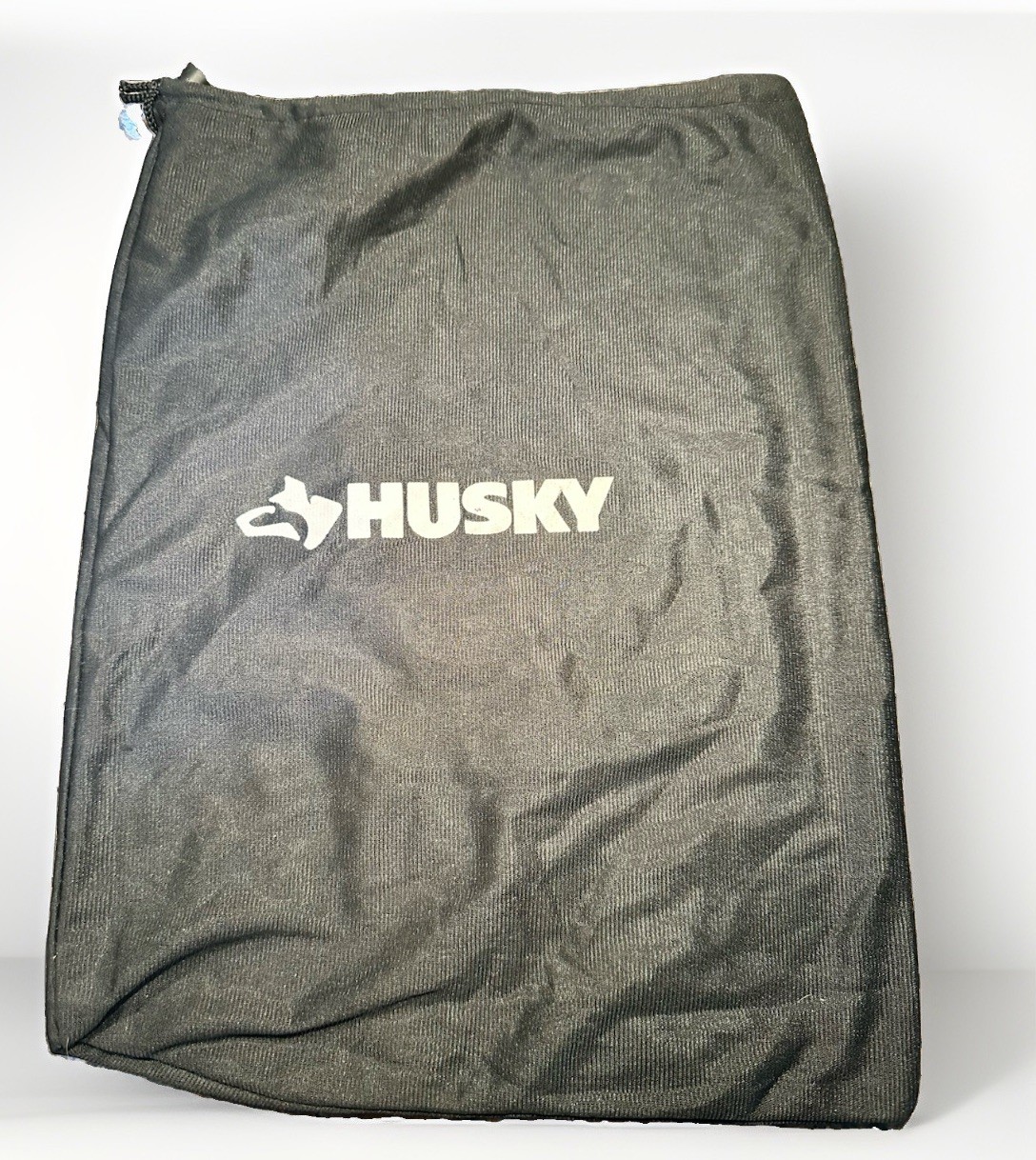 Husky Black Drawstring Storage Bag Pouch Organizer Tool Bag 14.5″ x 11.5″