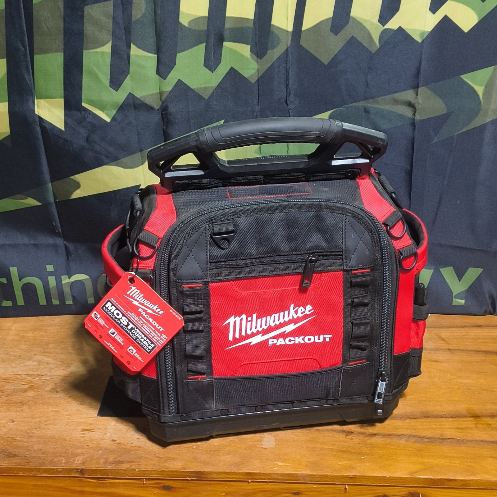 Milwaukee PACKOUT Modular Fabric Tool Bag w/ Handle, Red/Black